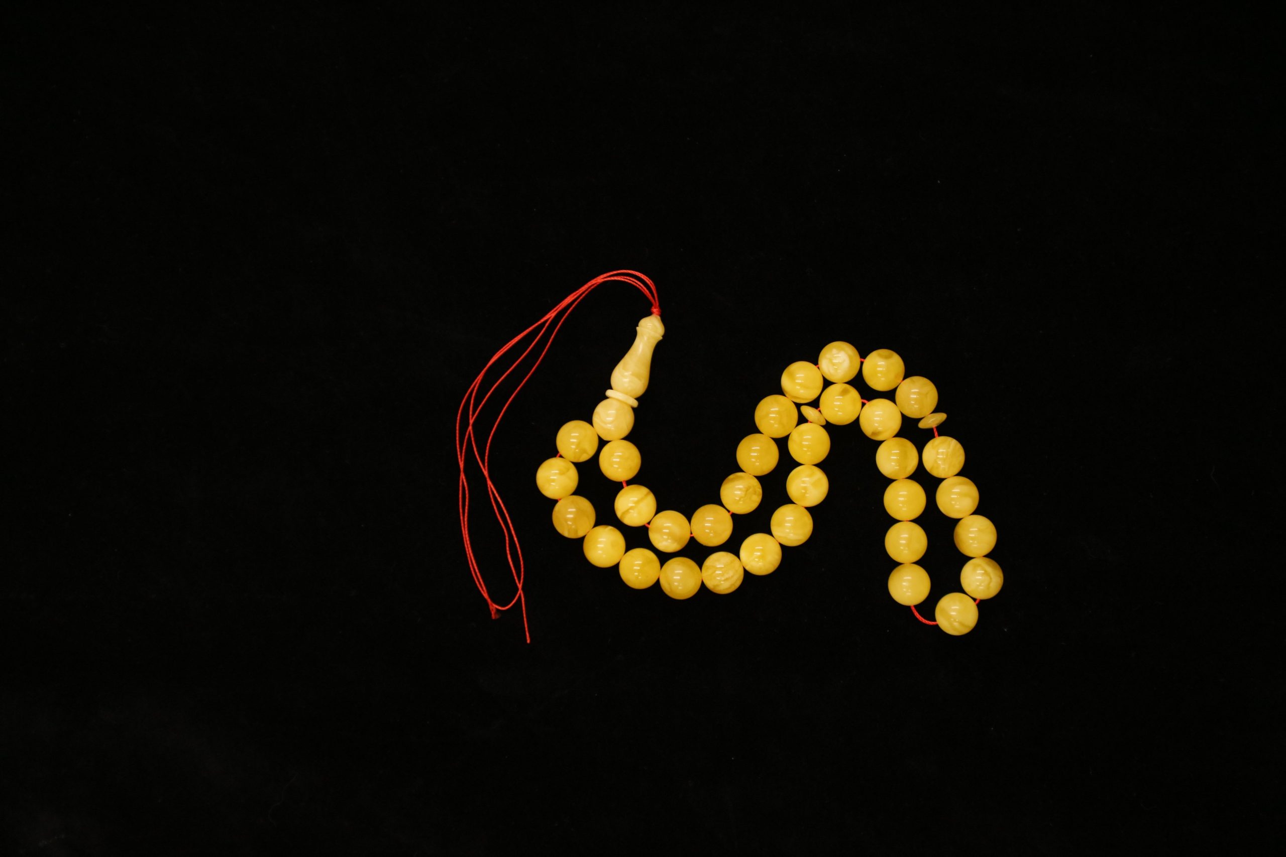 Genuine Baltic Amber Tasbih | Misbaha – Islamic Prayer Beads Handmade 33 Beads Gift for Men