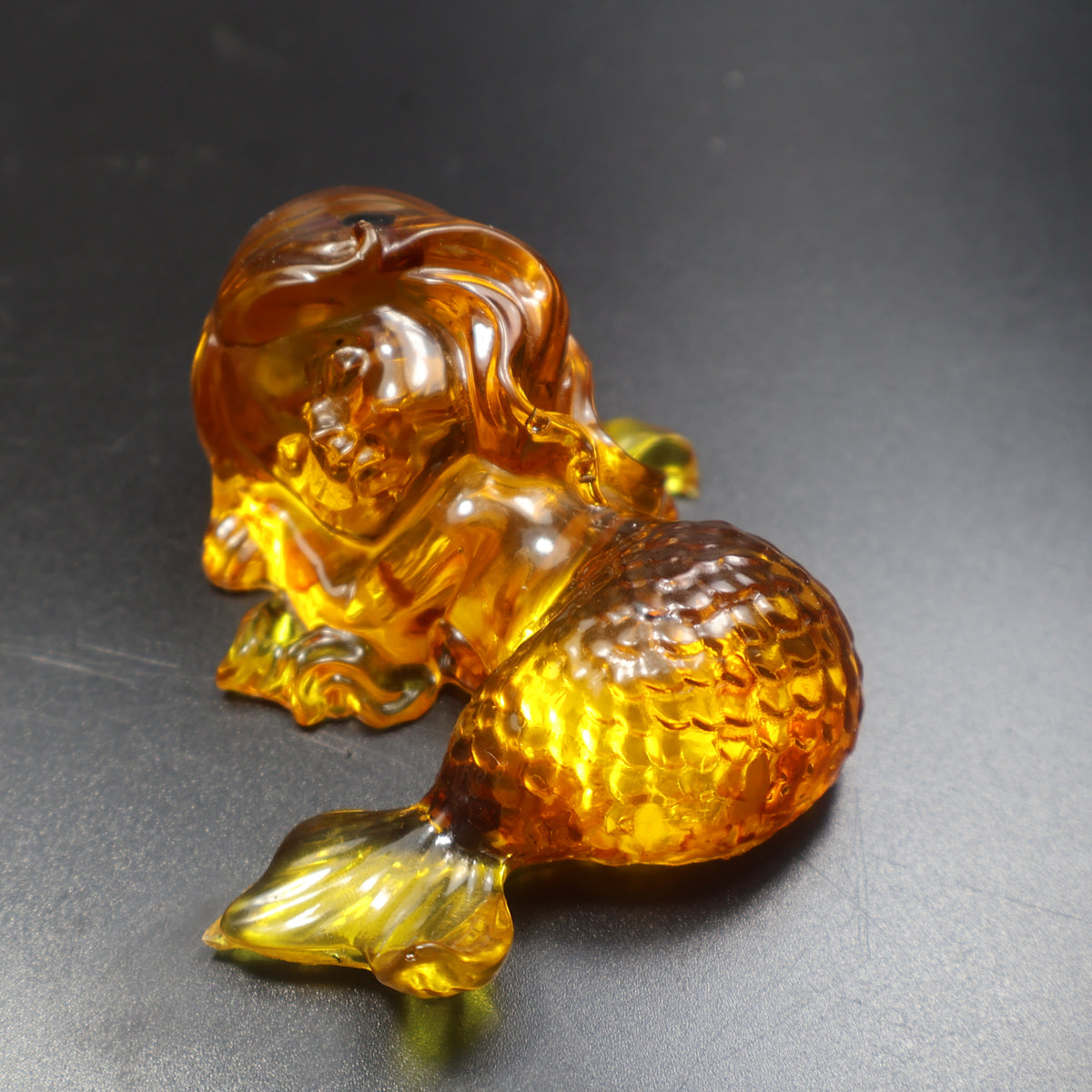 Made in USA Baltic Amber Mermaid Figurine, Small Hand-Carved Sea Maiden, Coastal Shelf Decor, Birthday & Christmas Gift for Her — KIZIMA®