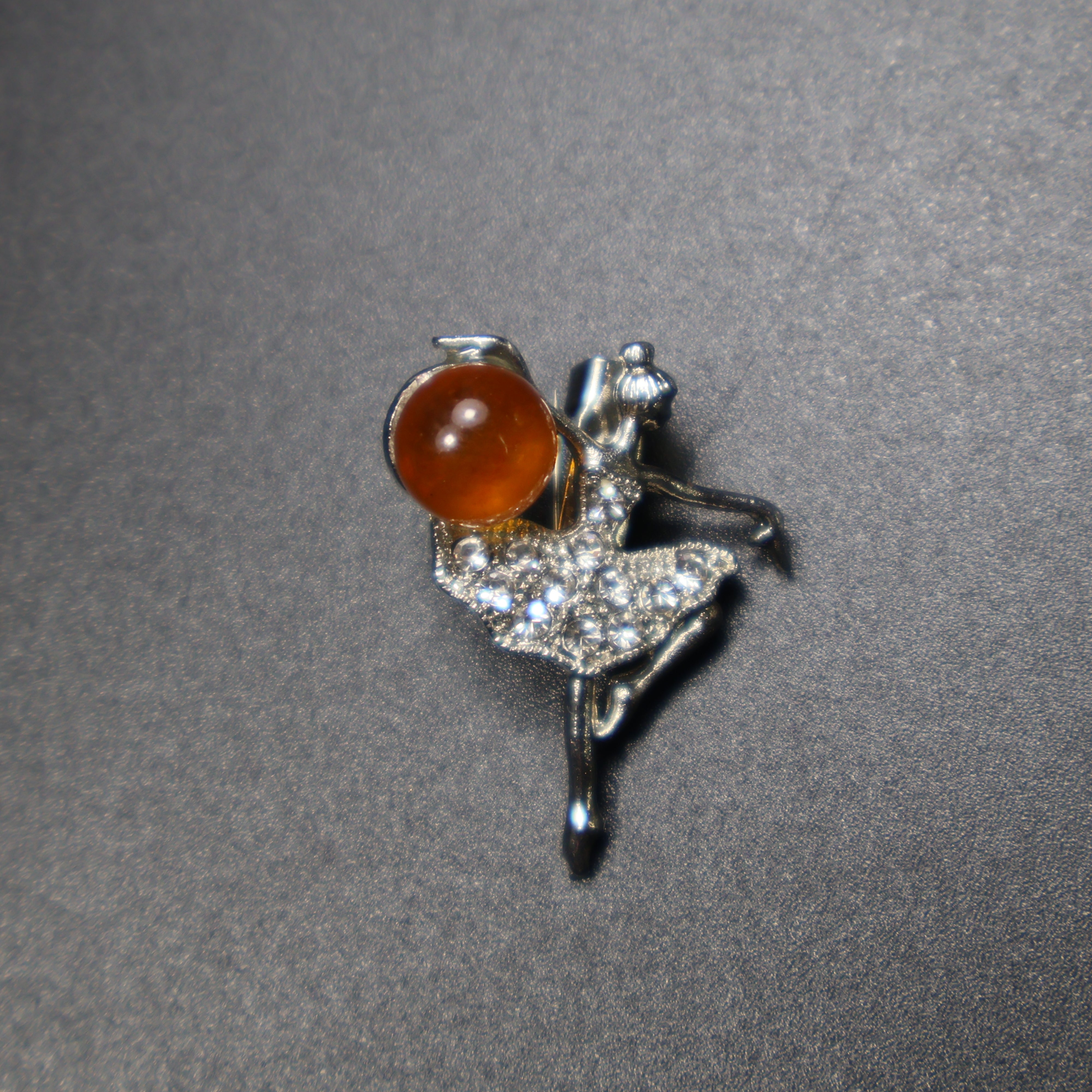 Made in USA Natural Baltic Amber Ballerina Brooch Gift for Her KIZIMA®