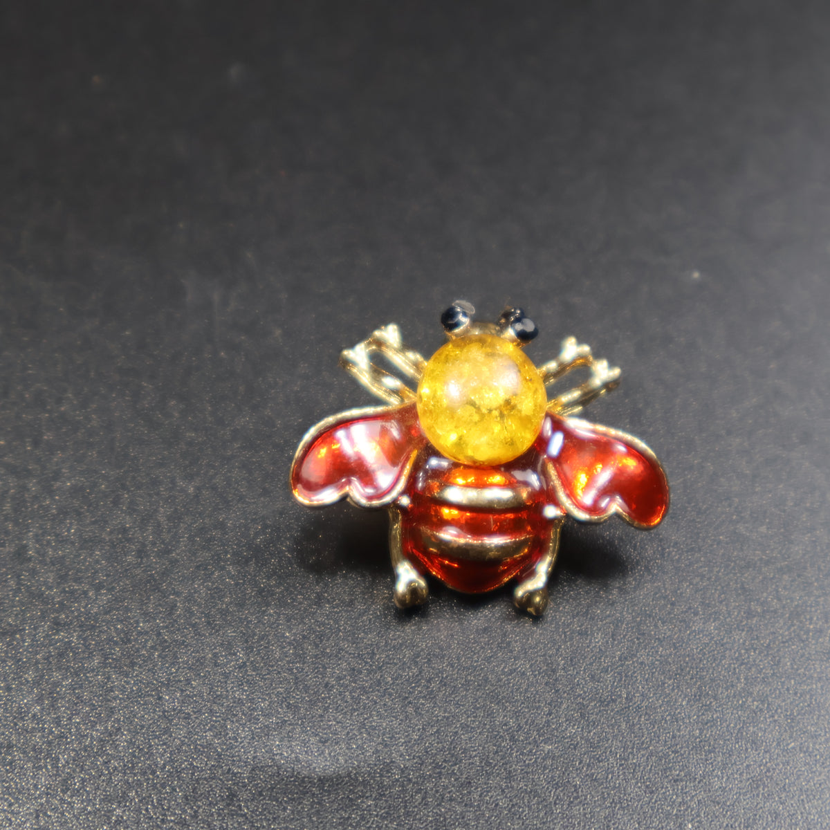Made in USA Genuine Natural Baltic Amber Bee Brooch by KIZIMA® — handmade amber jewelry, view 22