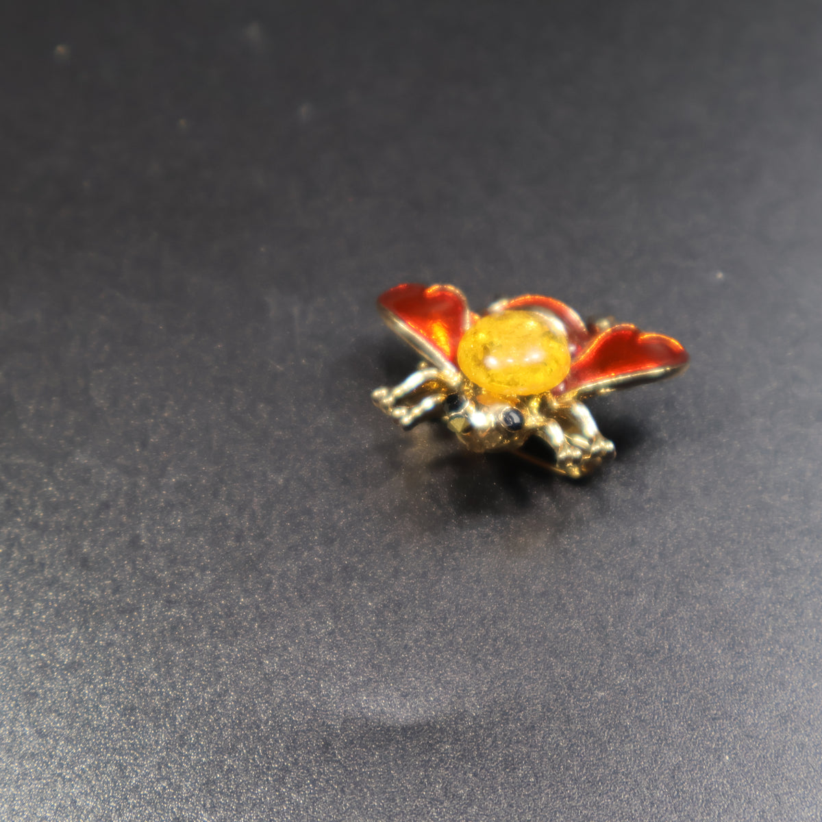 Made in USA Genuine Natural Baltic Amber Bee Brooch by KIZIMA® — handmade amber jewelry, view 23