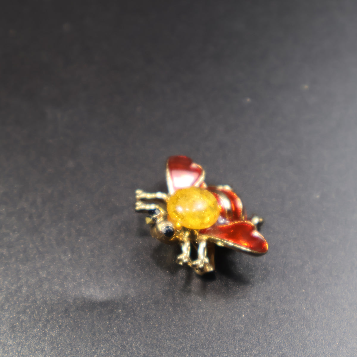 Made in USA Genuine Natural Baltic Amber Bee Brooch by KIZIMA® — handmade amber jewelry, view 25