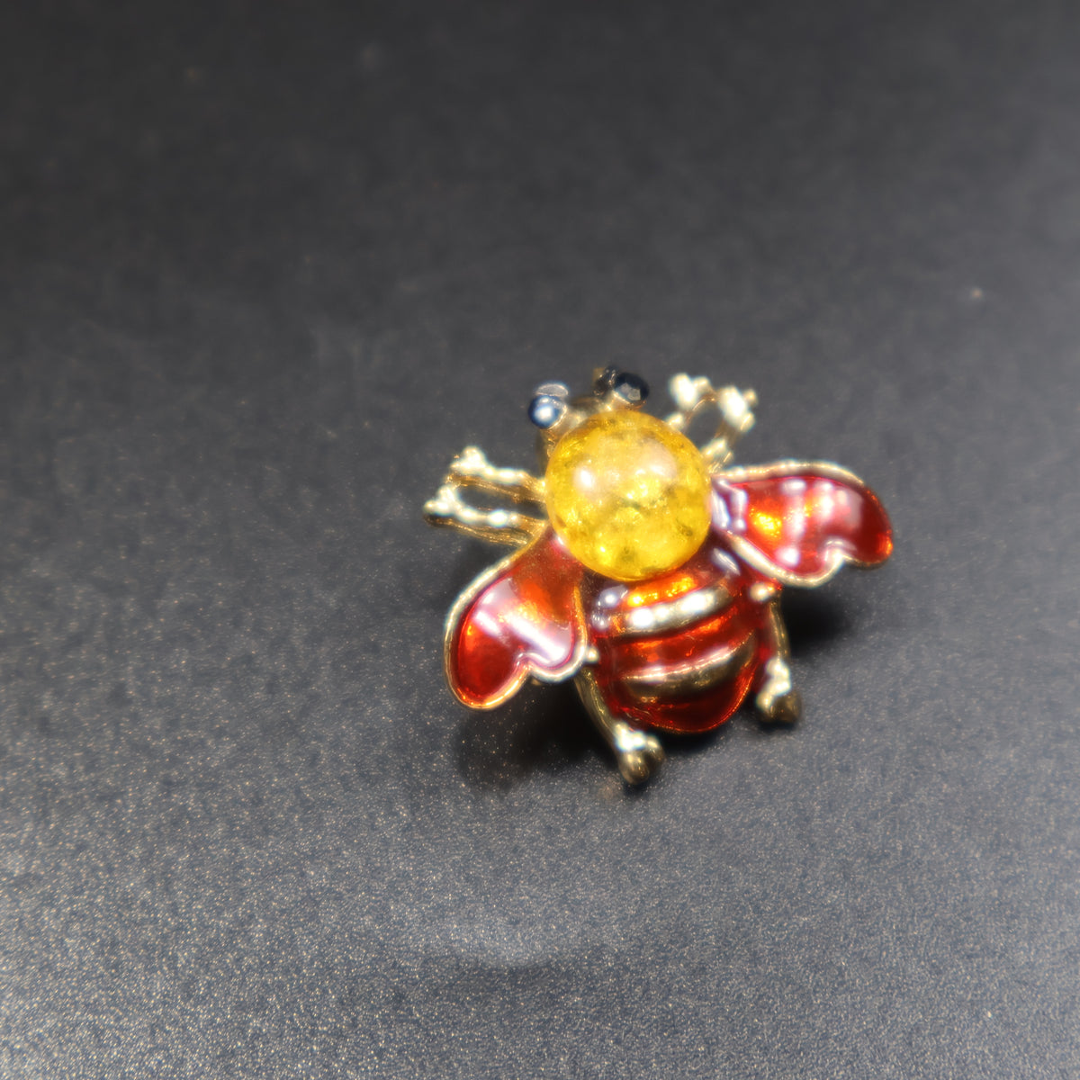 Made in USA Genuine Natural Baltic Amber Bee Brooch by KIZIMA® — handmade amber jewelry, view 24