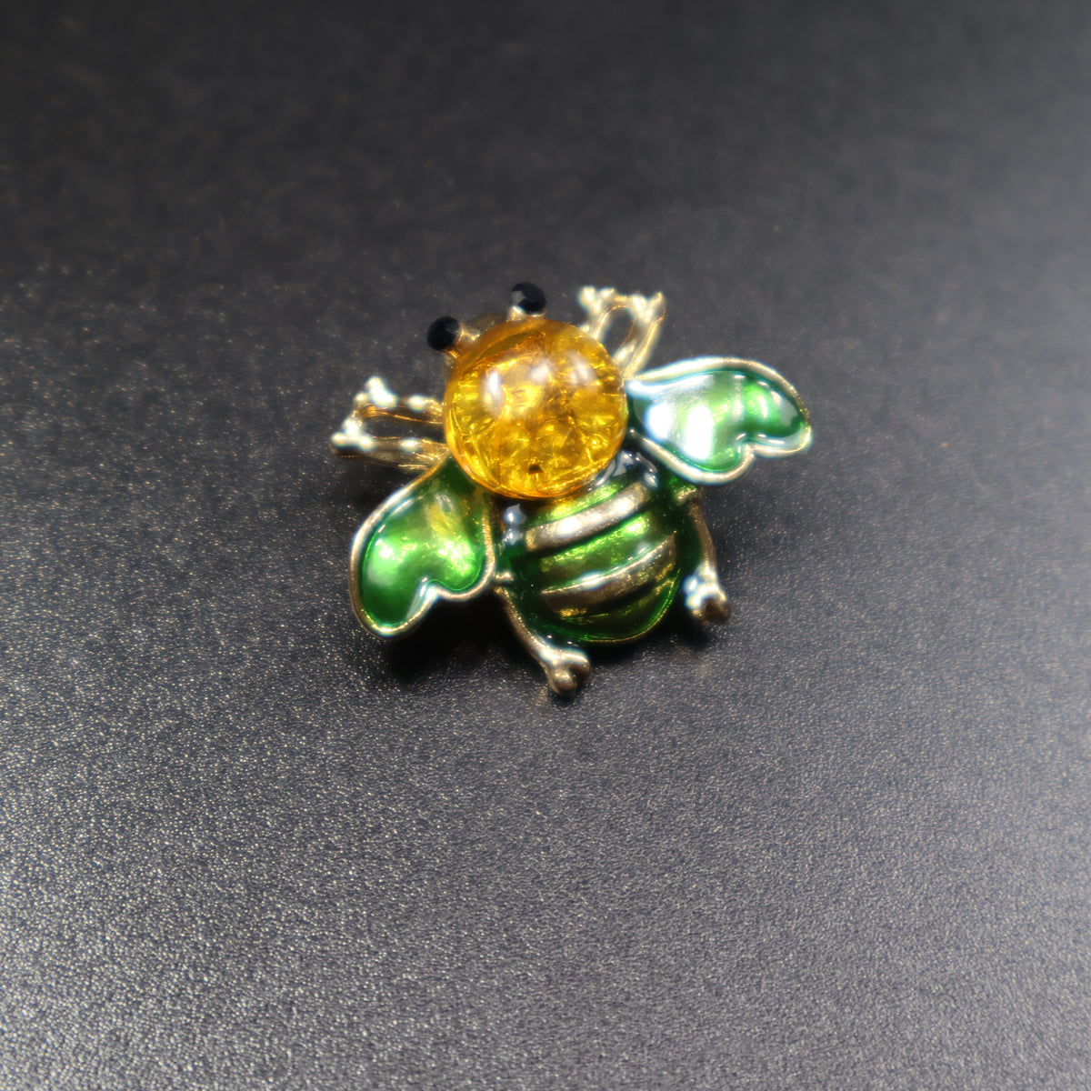Made in USA Genuine Natural Baltic Amber Bee Brooch by KIZIMA® — handmade amber jewelry, view 14