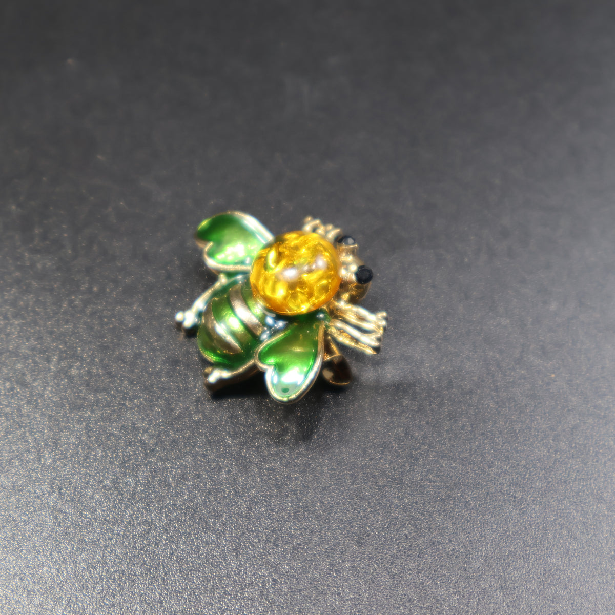 Made in USA Genuine Natural Baltic Amber Bee Brooch by KIZIMA® — handmade amber jewelry, view 15