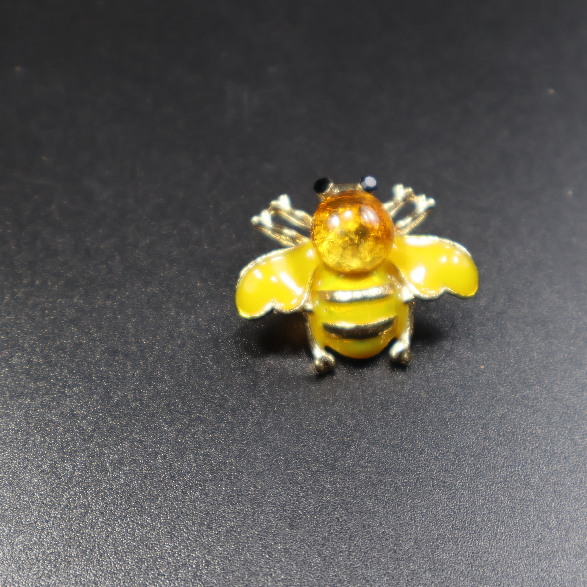 Made in USA Genuine Natural Baltic Amber Bee Brooch by KIZIMA® — handmade amber jewelry, view 12