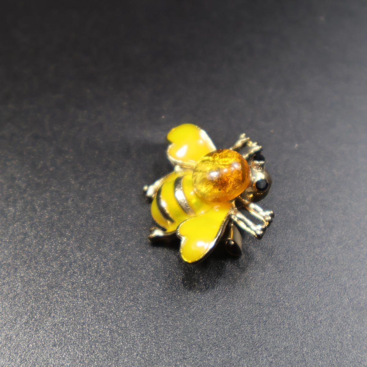 Made in USA Genuine Natural Baltic Amber Bee Brooch by KIZIMA® — handmade amber jewelry, view 20