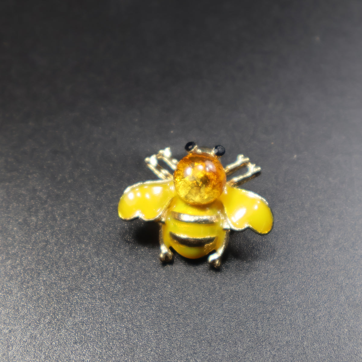 Made in USA Genuine Natural Baltic Amber Bee Brooch by KIZIMA® — handmade amber jewelry, view 18