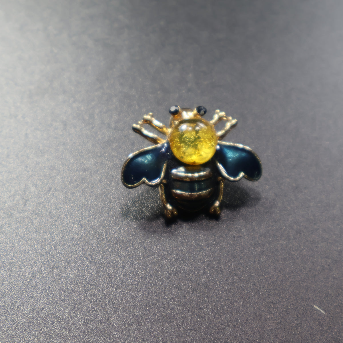 Made in USA Genuine Natural Baltic Amber Bee Brooch by KIZIMA® — handmade amber jewelry, view 11