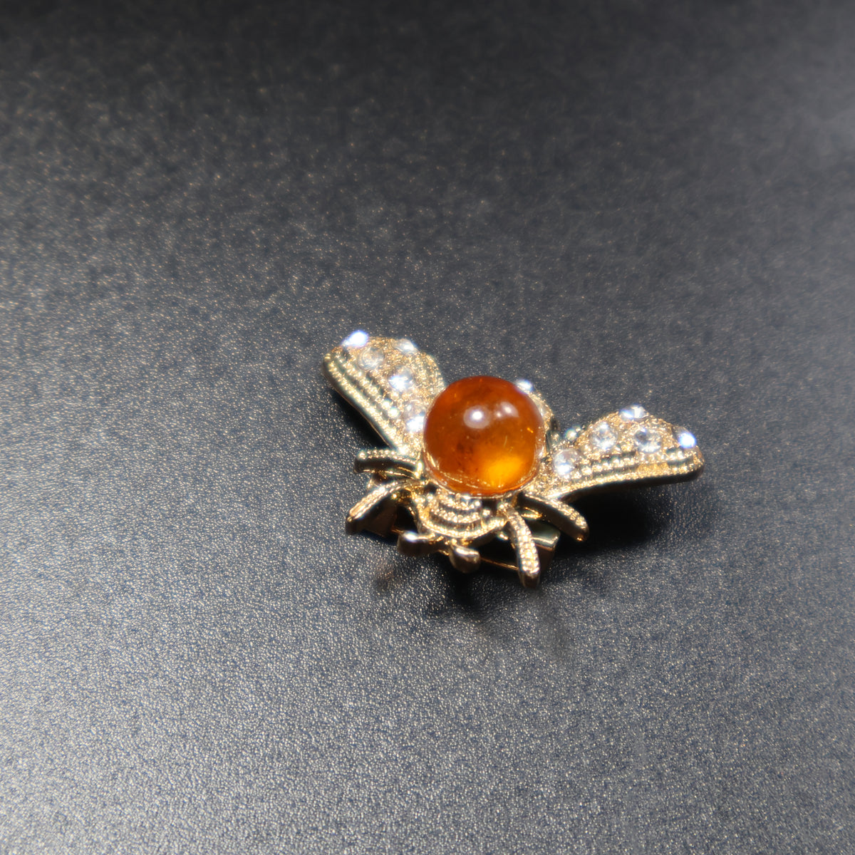 Made in USA Genuine Natural Baltic Amber Brooch for Women by KIZIMA® — handmade amber jewelry, close-up