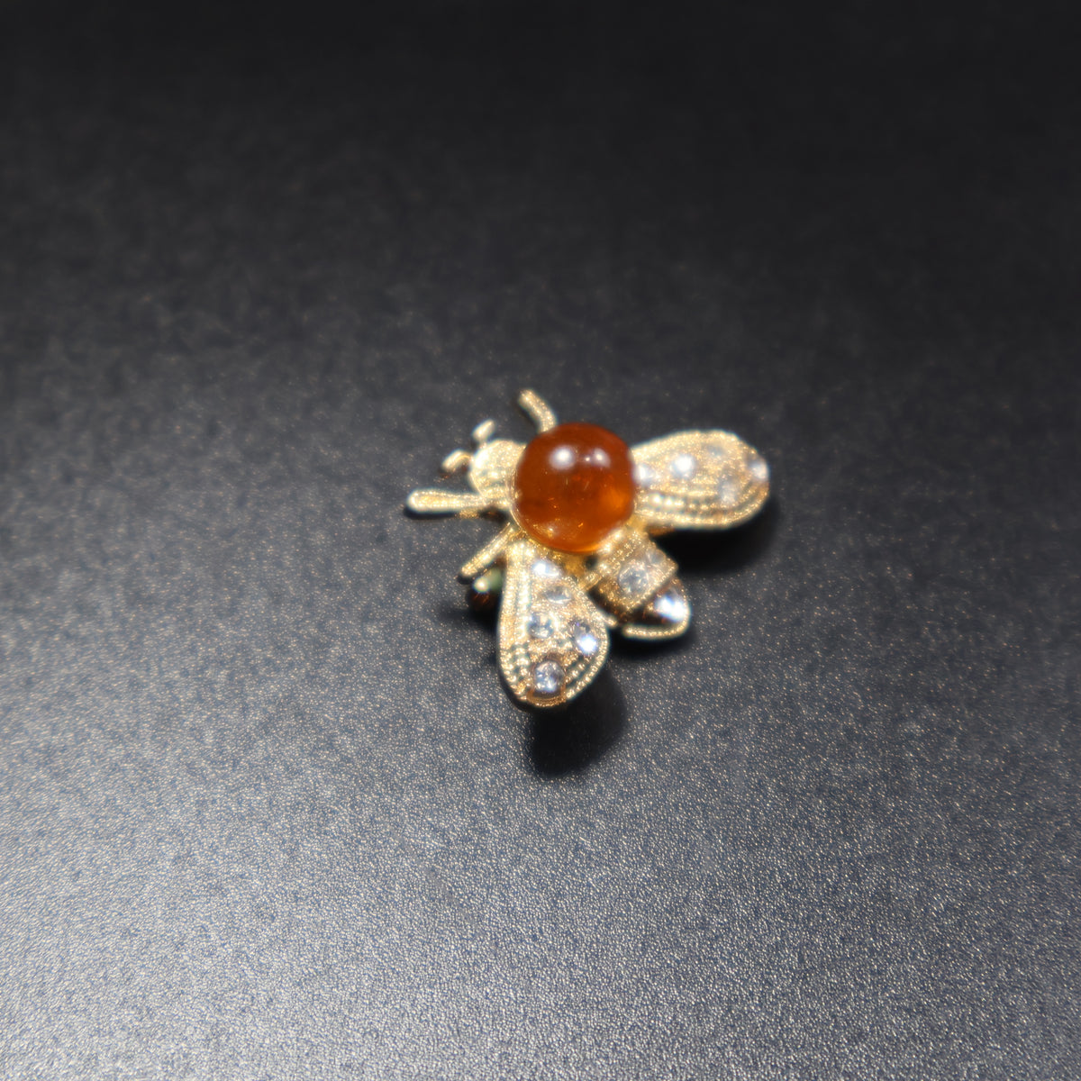 Made in USA Genuine Natural Baltic Amber Brooch for Women by KIZIMA® — handmade amber jewelry, top view