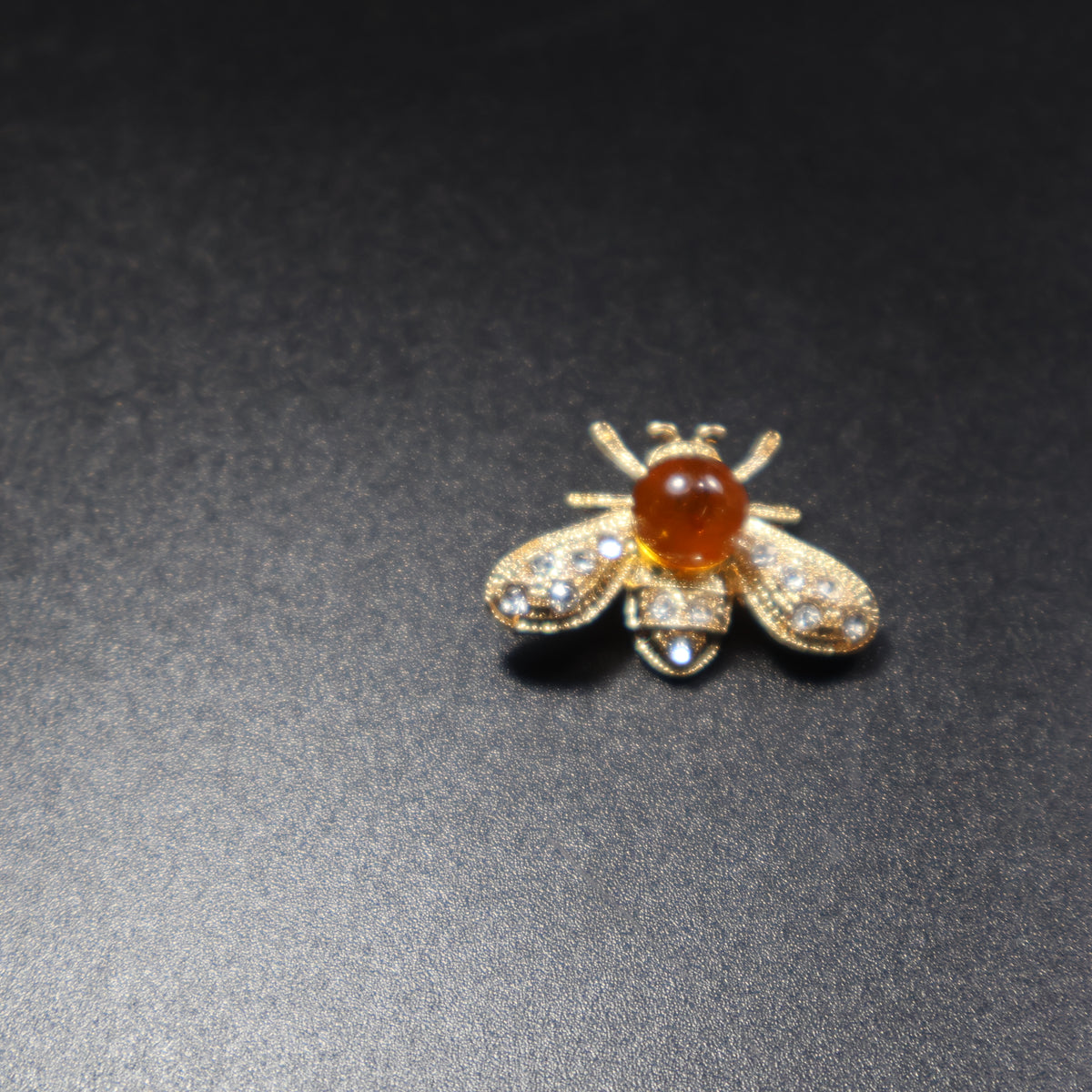 Made in USA Genuine Natural Baltic Amber Brooch for Women by KIZIMA® — handmade amber jewelry, back view with pin