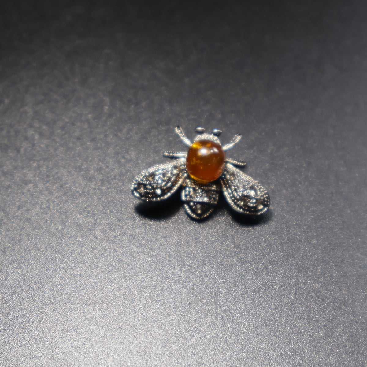Made in USA Genuine Natural Baltic Amber Brooch for Women by KIZIMA® — handmade amber jewelry, final view