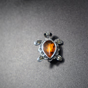 Made in USA Genuine Natural Baltic Amber Turtle Brooch KIZIMA®