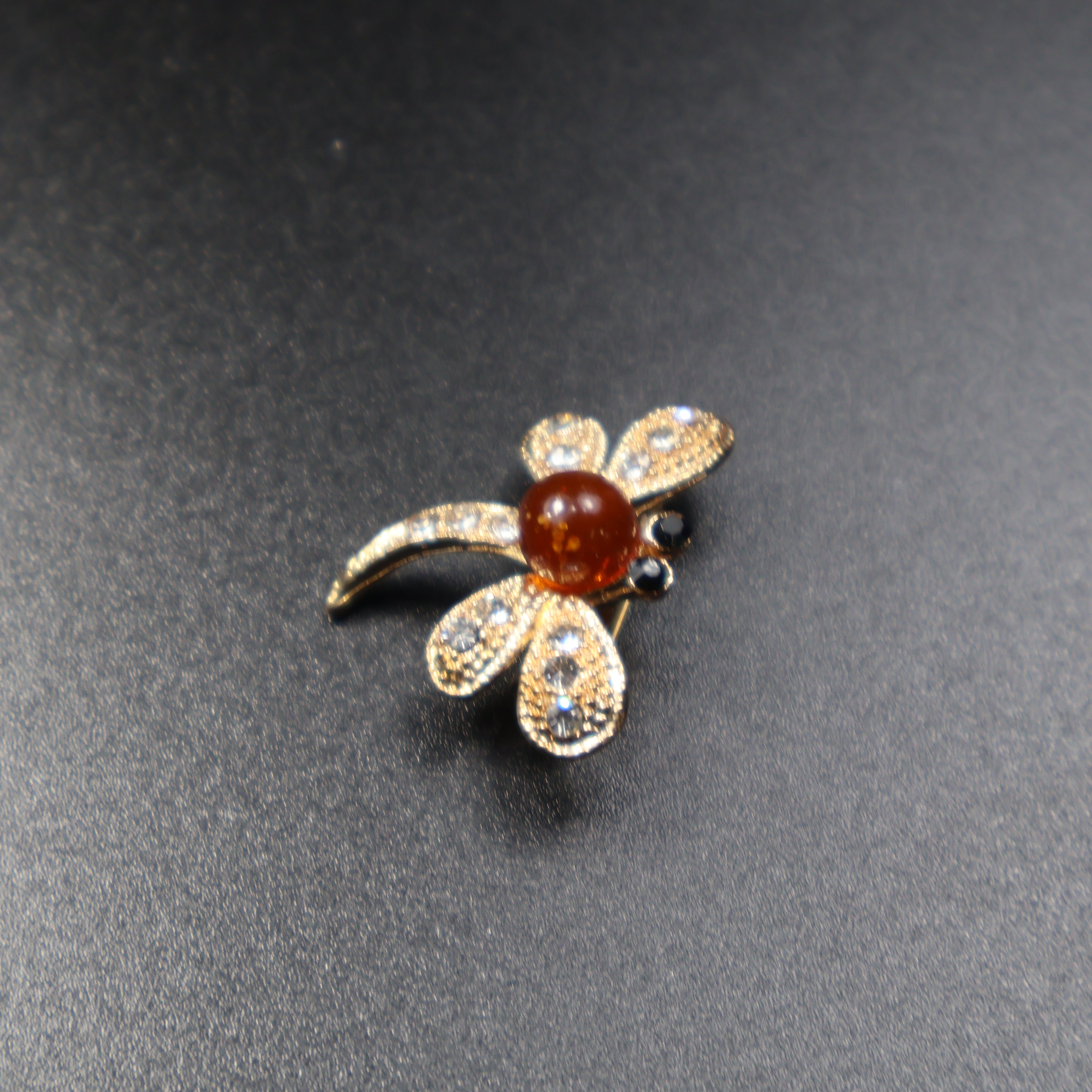 Made in USA Natural Baltic Amber Dragonfly Brooch KIZIMA®