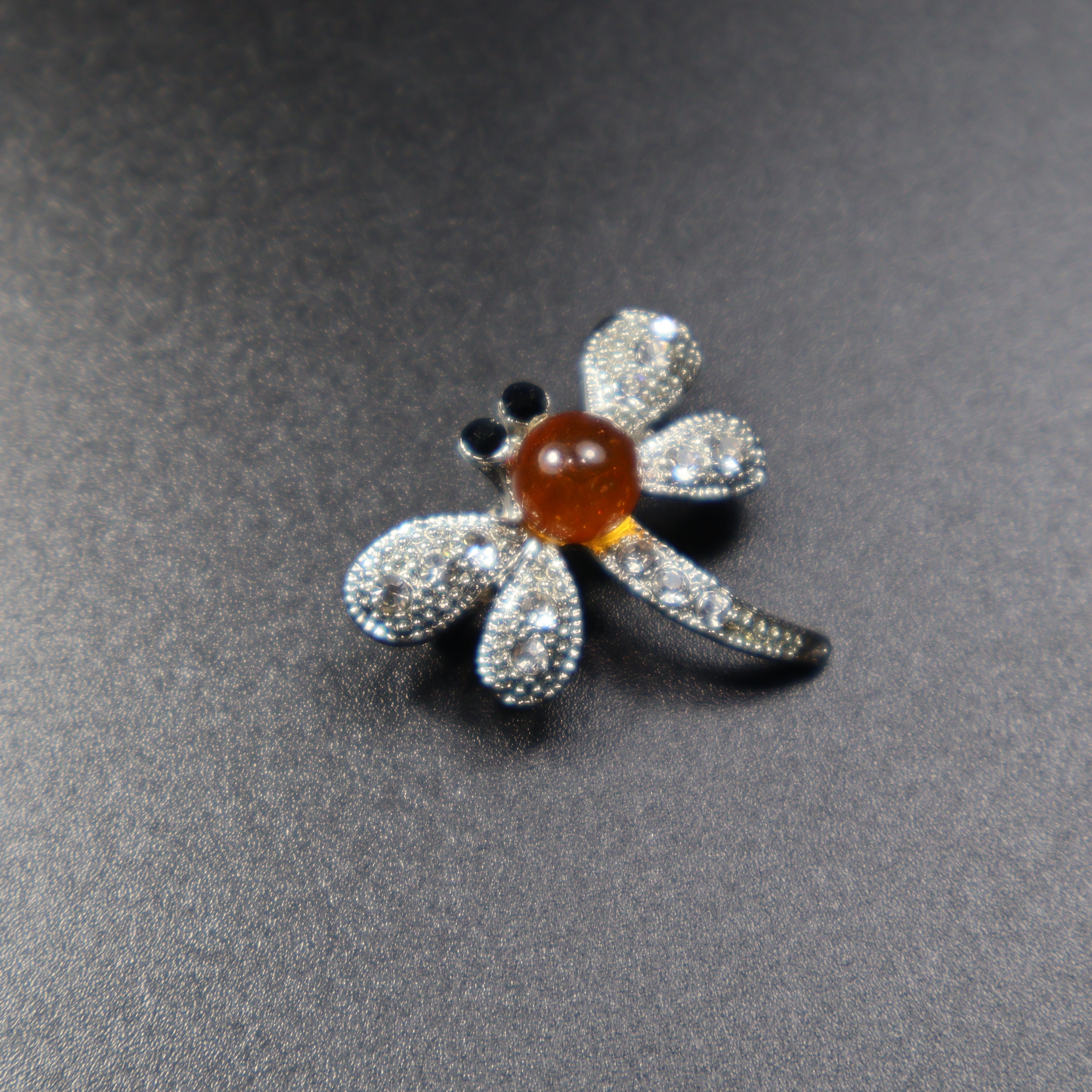 Made in USA Natural Baltic Amber Dragonfly Brooch KIZIMA®