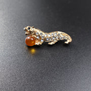 Made in USA Genuine Natural Baltic Amber Zodiac Tiger Brooch KIZIMA®