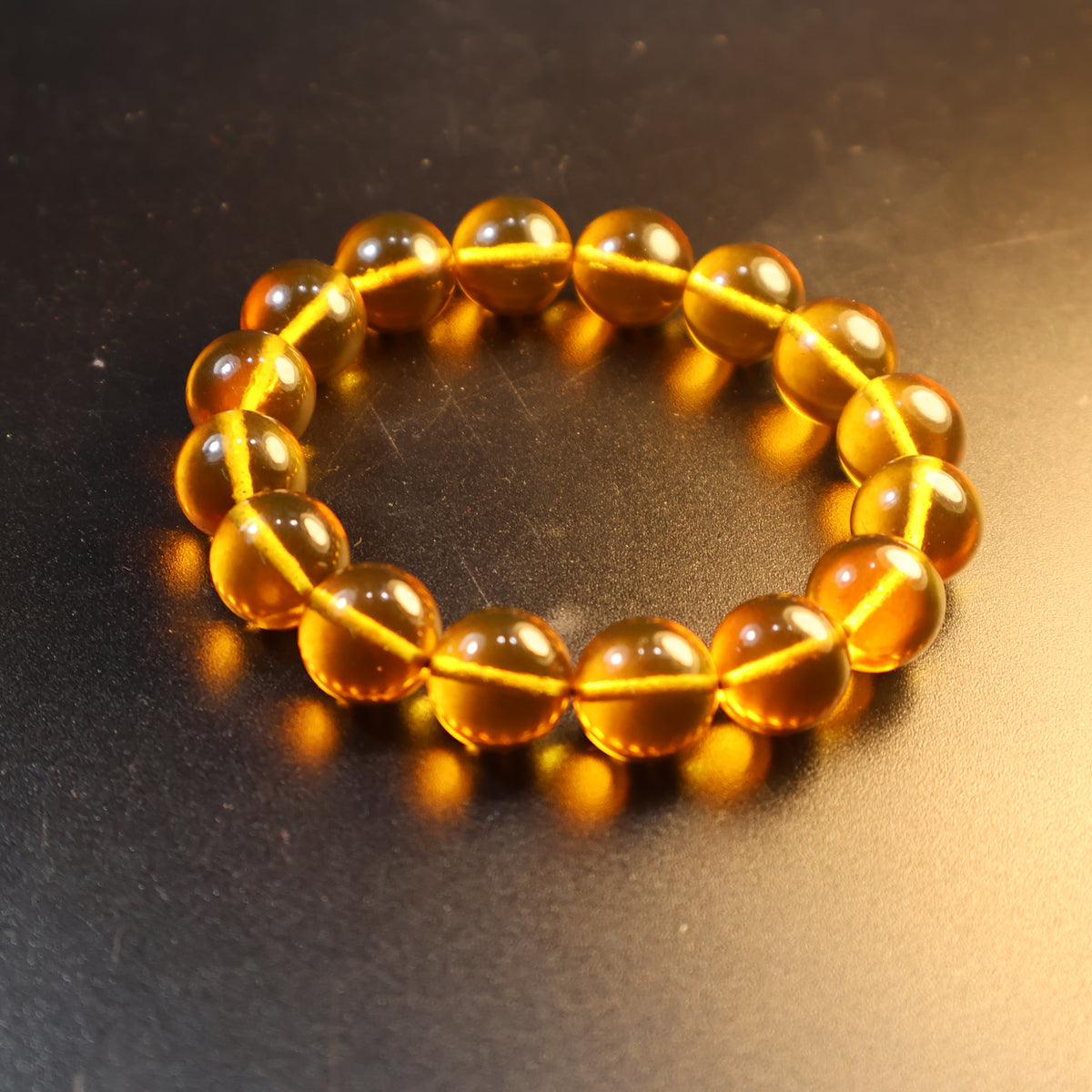 Made in USA Baltic Amber Stretch Bead Bracelet, Gift for Her — KIZIMA®