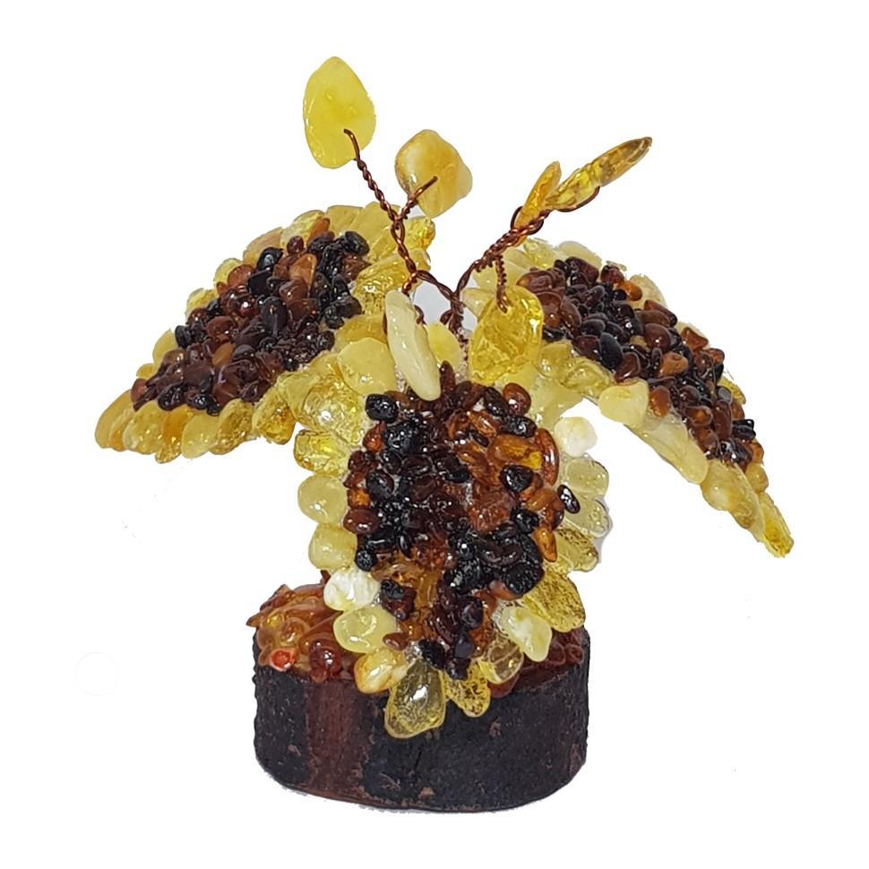 USA Handmade Money Tree Small Bush Baltic Amber Gift Decor KIZIMA