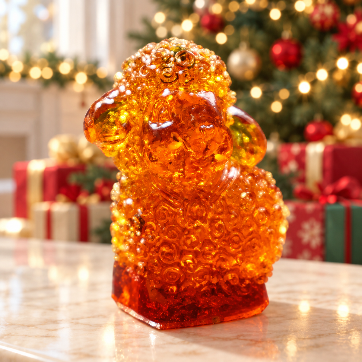 KIZIMA 49SHEEP3Q40-4-3-5 in a Christmas holiday setting