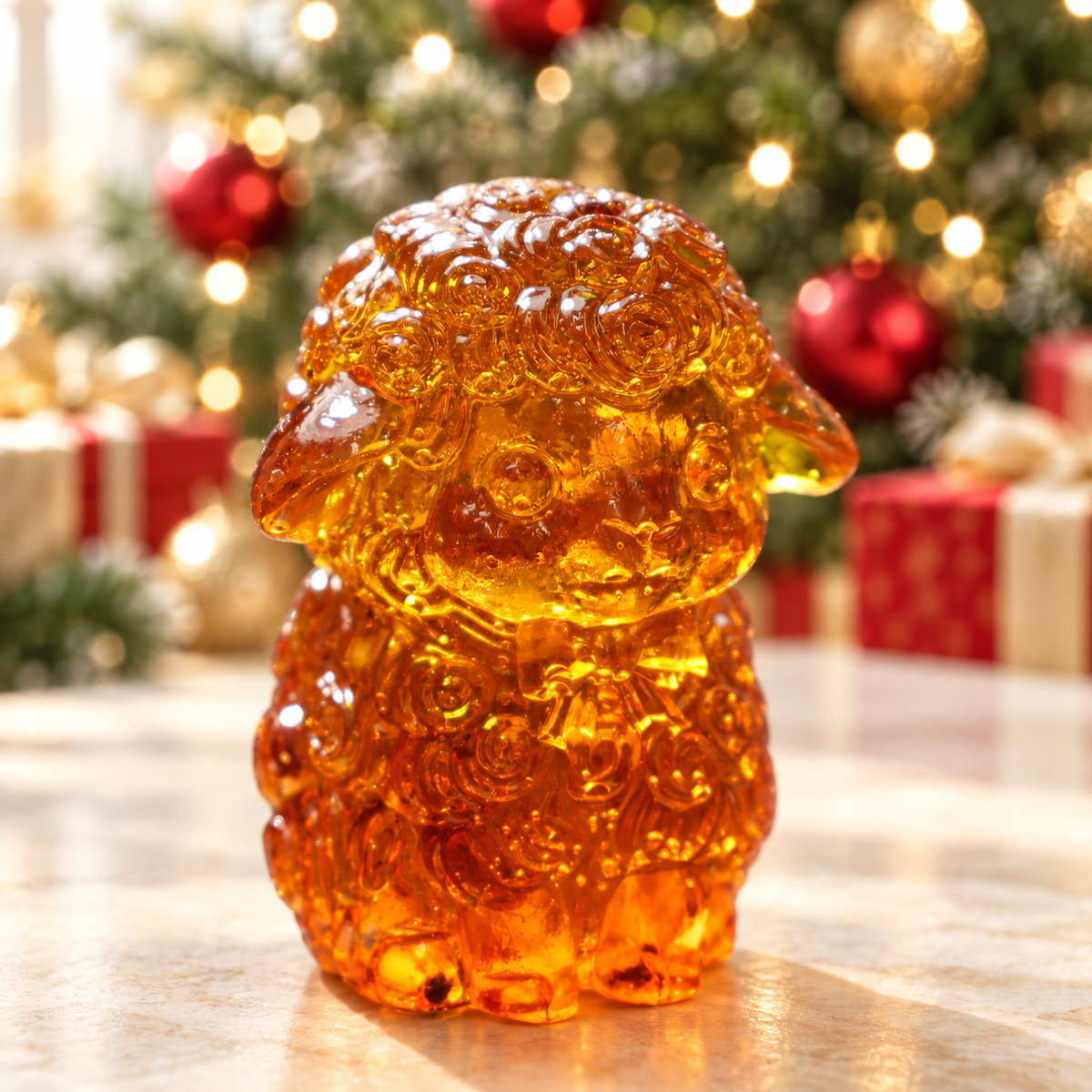 KIZIMA 49SHEEP4Q100-4-5-7 in a Christmas holiday setting