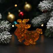 Goat figurine Baltic amber Christmas decor by KIZIMA® — handmade in USA, additional view
