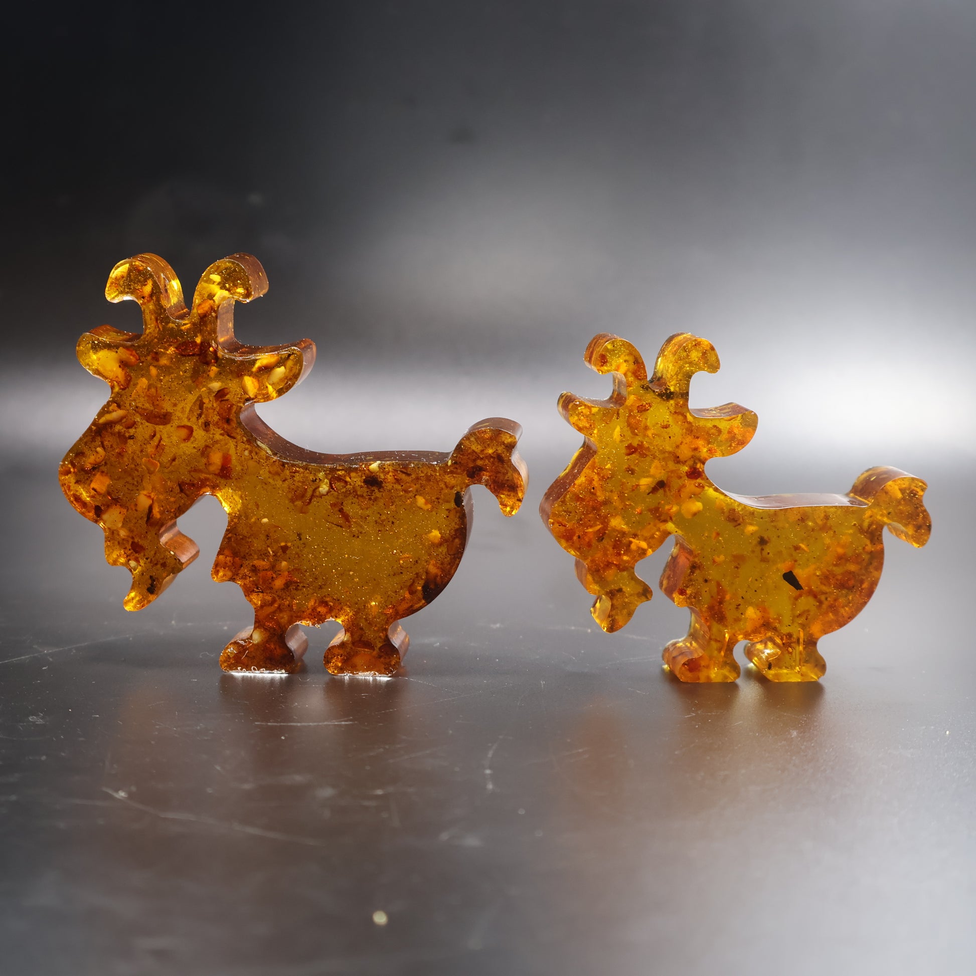 Made in USA Baltic amber goat figurine Christmas gift ready to give