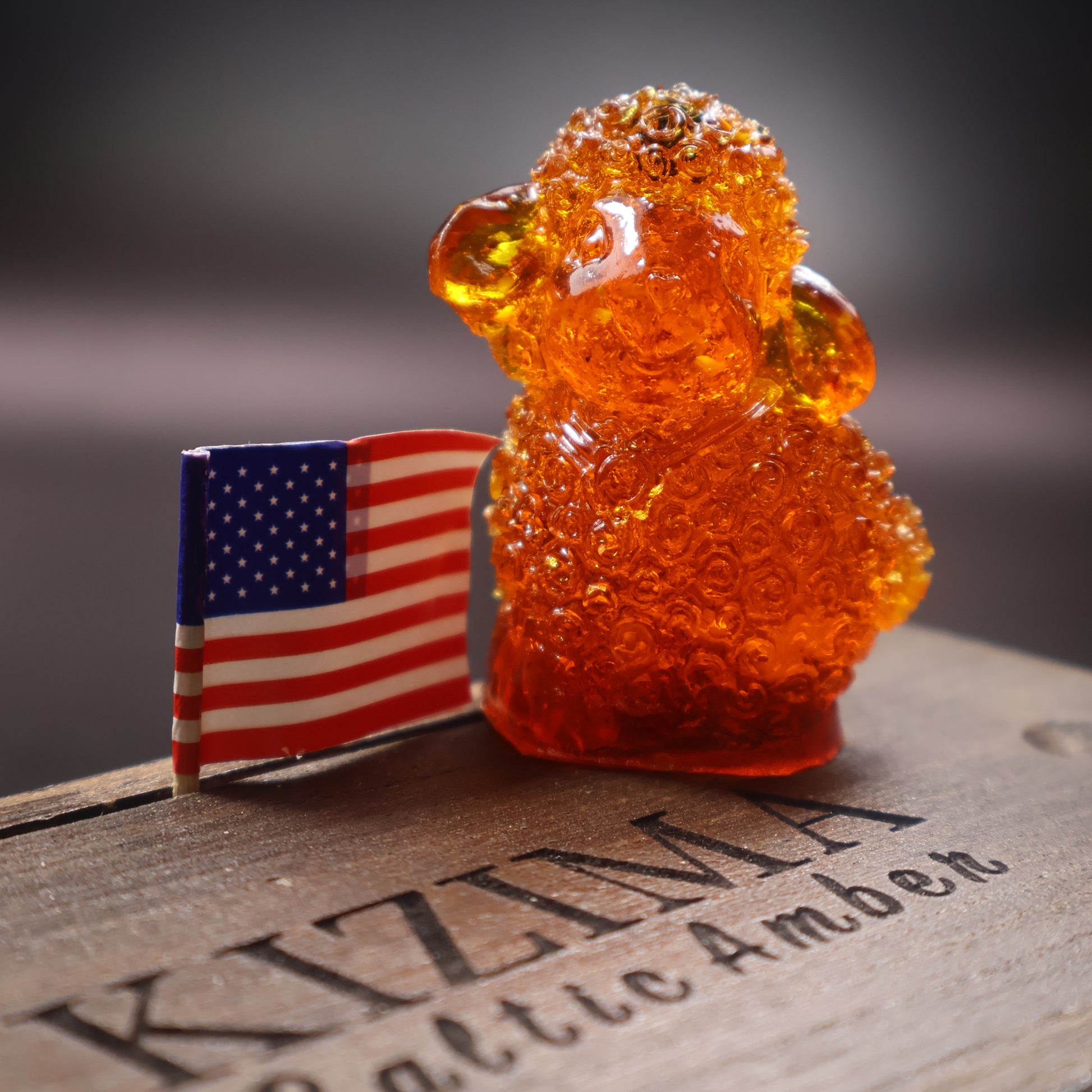 Made in USA Baltic amber lamb figurine Christmas stocking stuffer gift