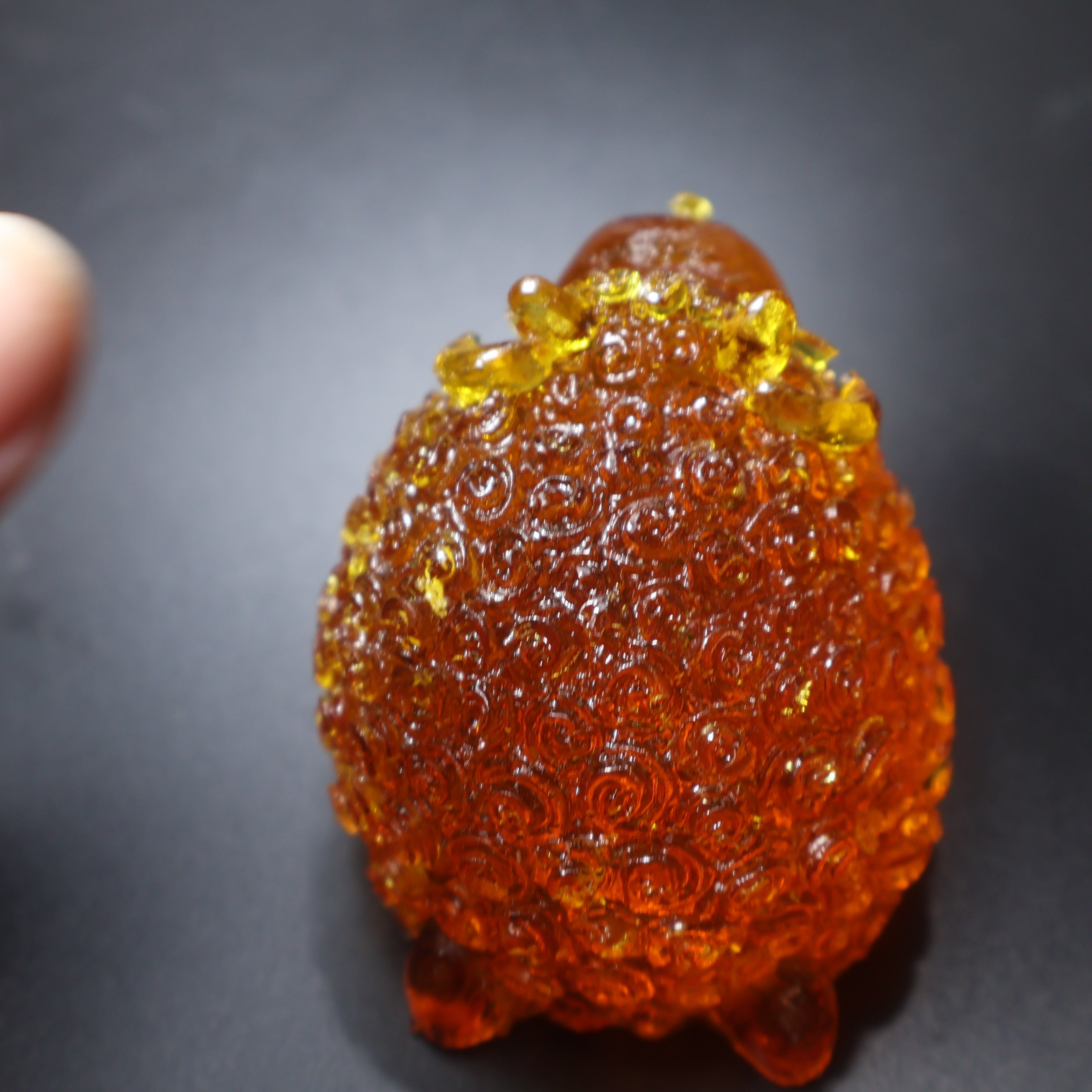 Amber ram figurine collectible holiday decor made in USA