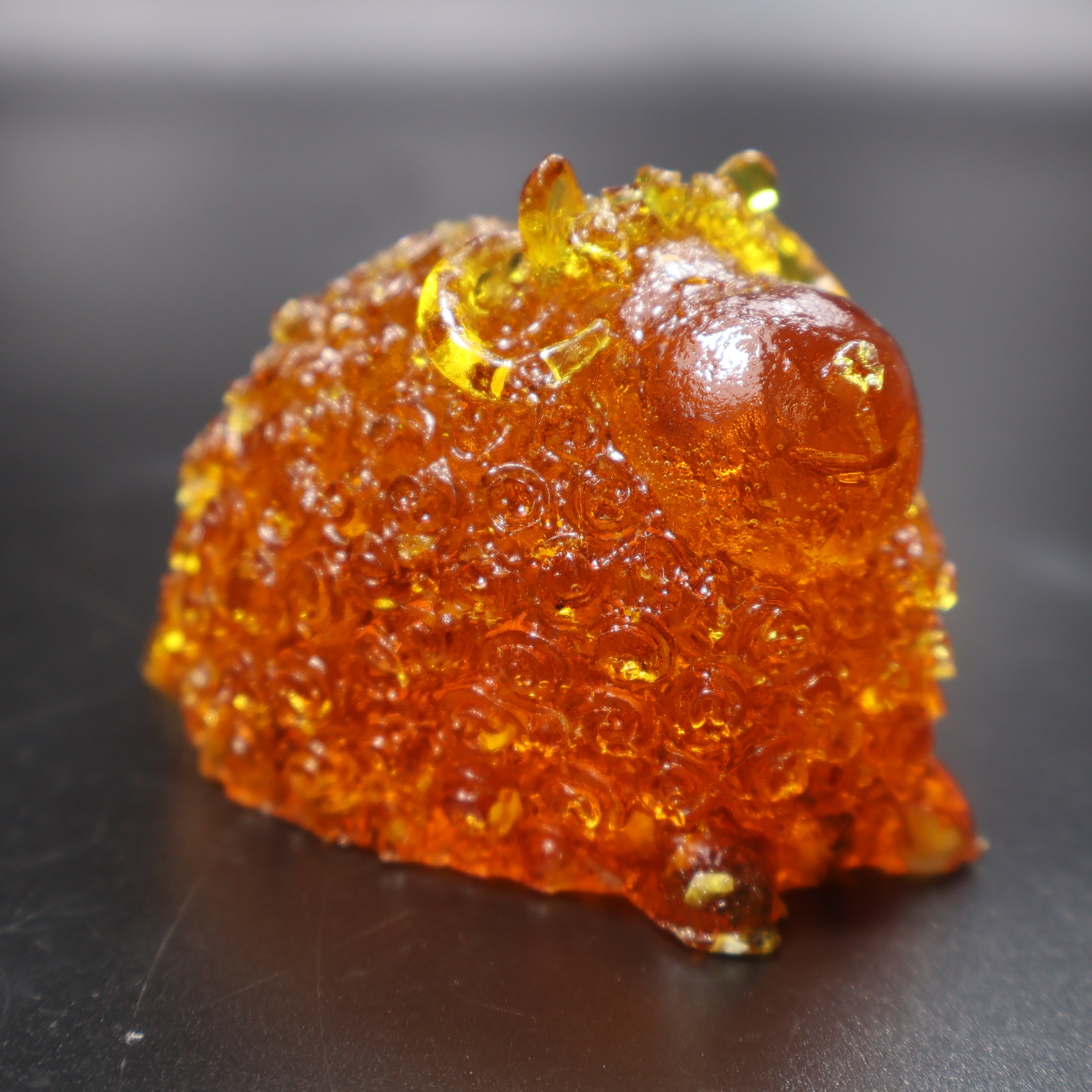 Amber ram figurine handmade Christmas collectible Brooklyn New York