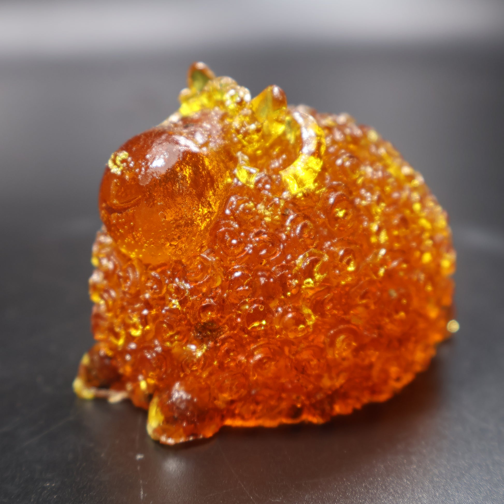 Amber ram figurine golden Baltic amber holiday decoration