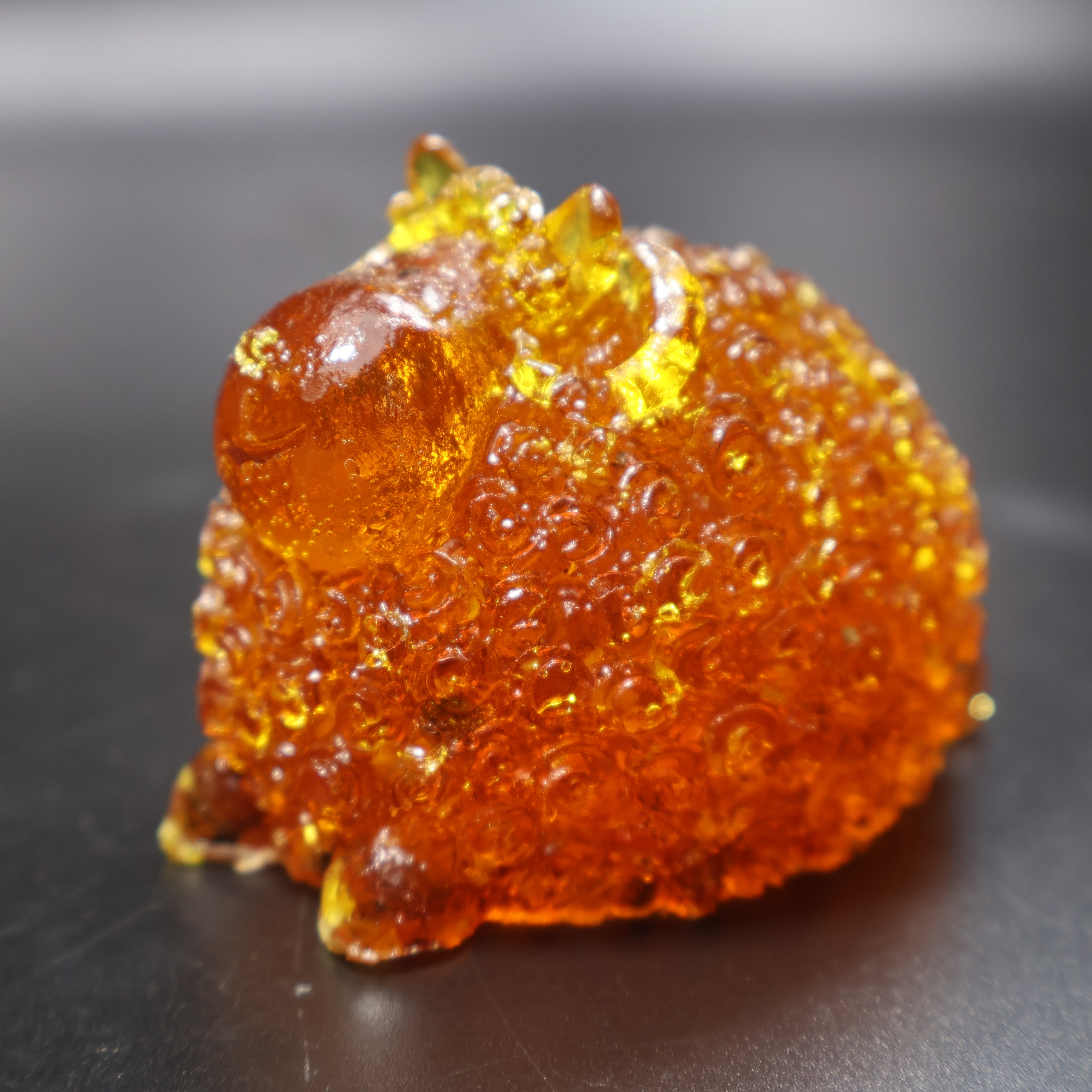 Amber ram figurine golden Baltic amber holiday decoration