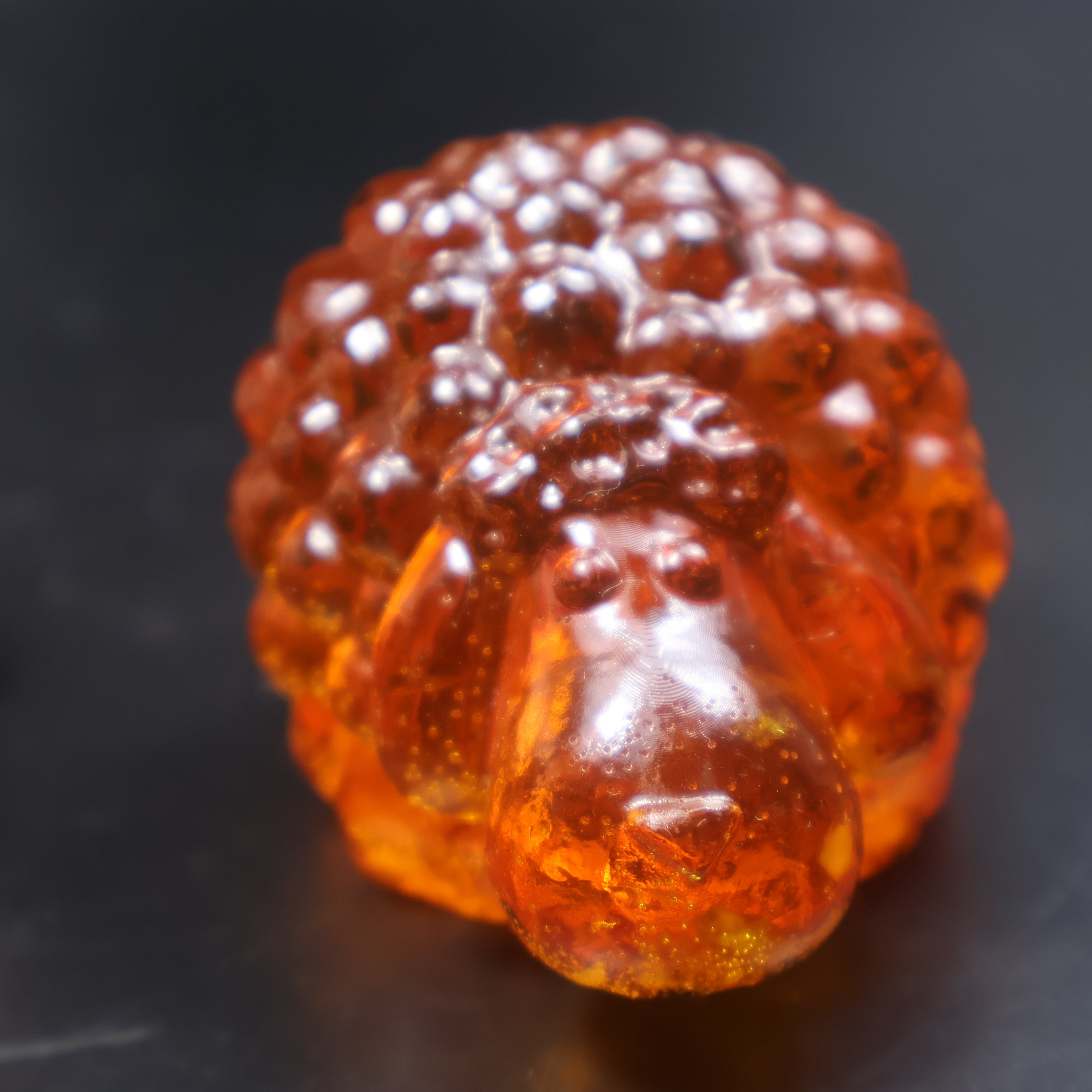 Baltic amber sheep figurine Christmas home decor KIZIMA top view