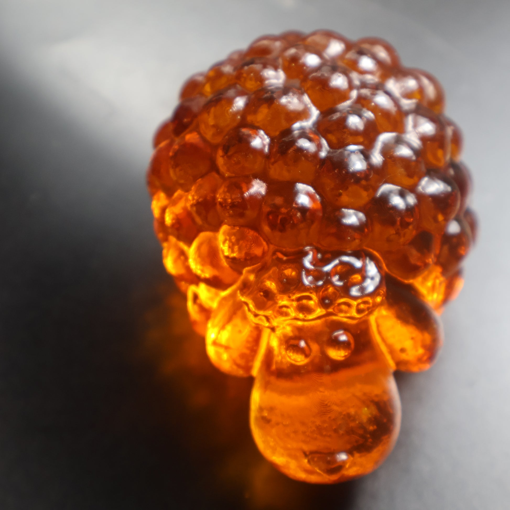 Made in USA amber sheep figurine holiday gift close up detail