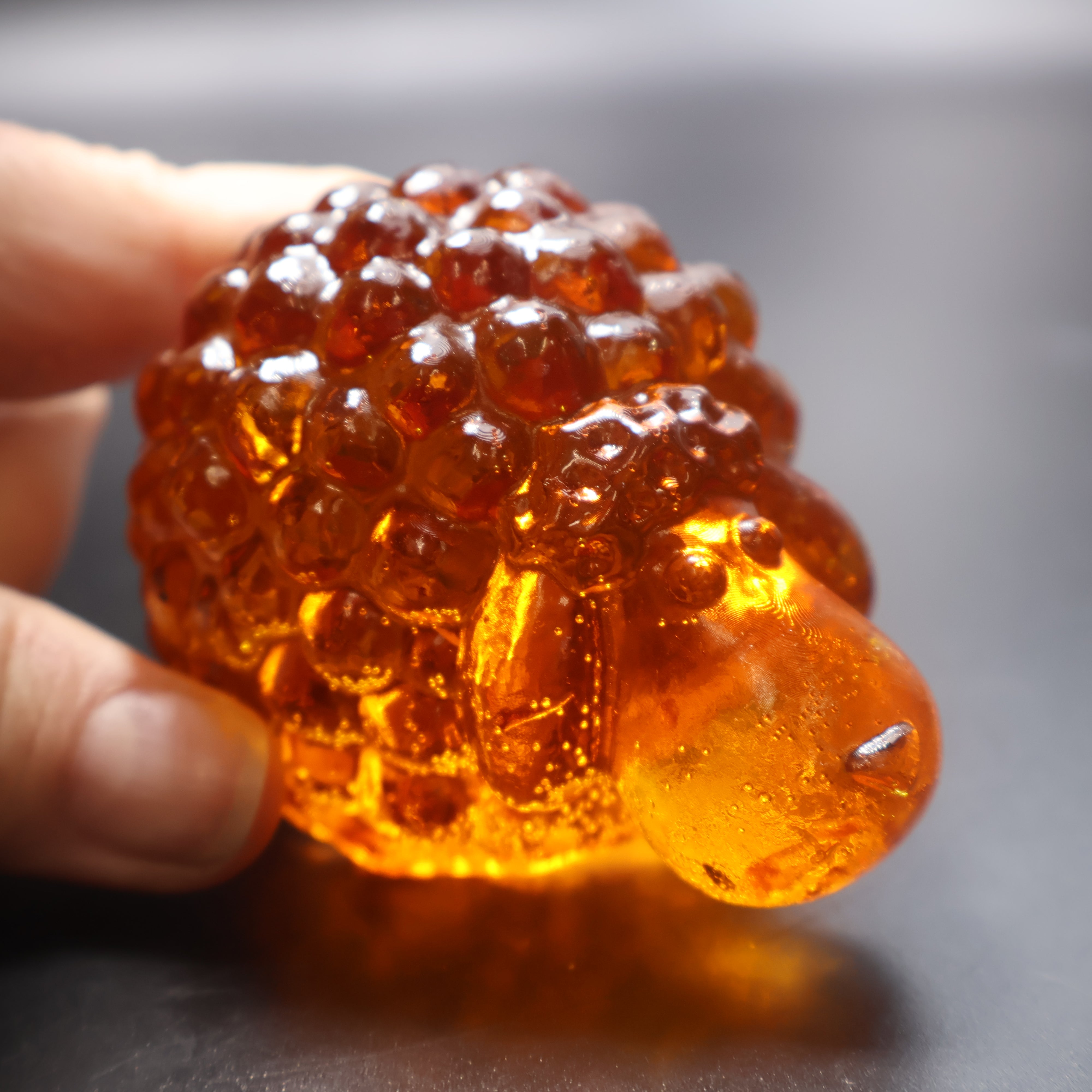 Made in USA Baltic amber sheep figurine Christmas gift ready to give
