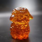 Made in USA natural Baltic amber sheep figurine Christmas holiday decor KIZIMA front view