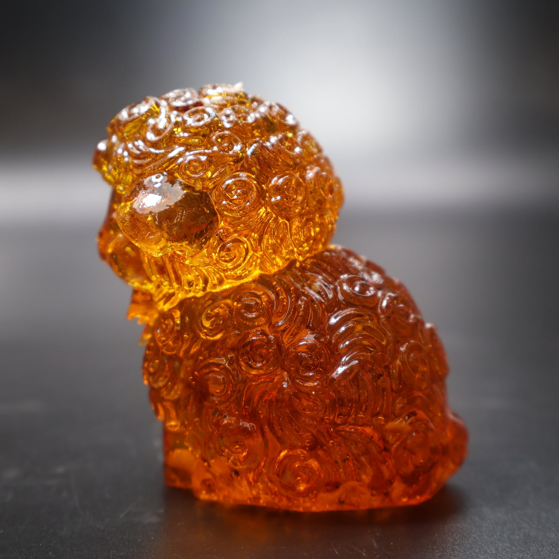 Amber sheep figurine collectible holiday decor made in USA
