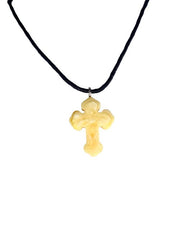 USA Cross Pendant Classic Christ Natural Baltic Amber Handmade New York Brooklyn KIZIMA
