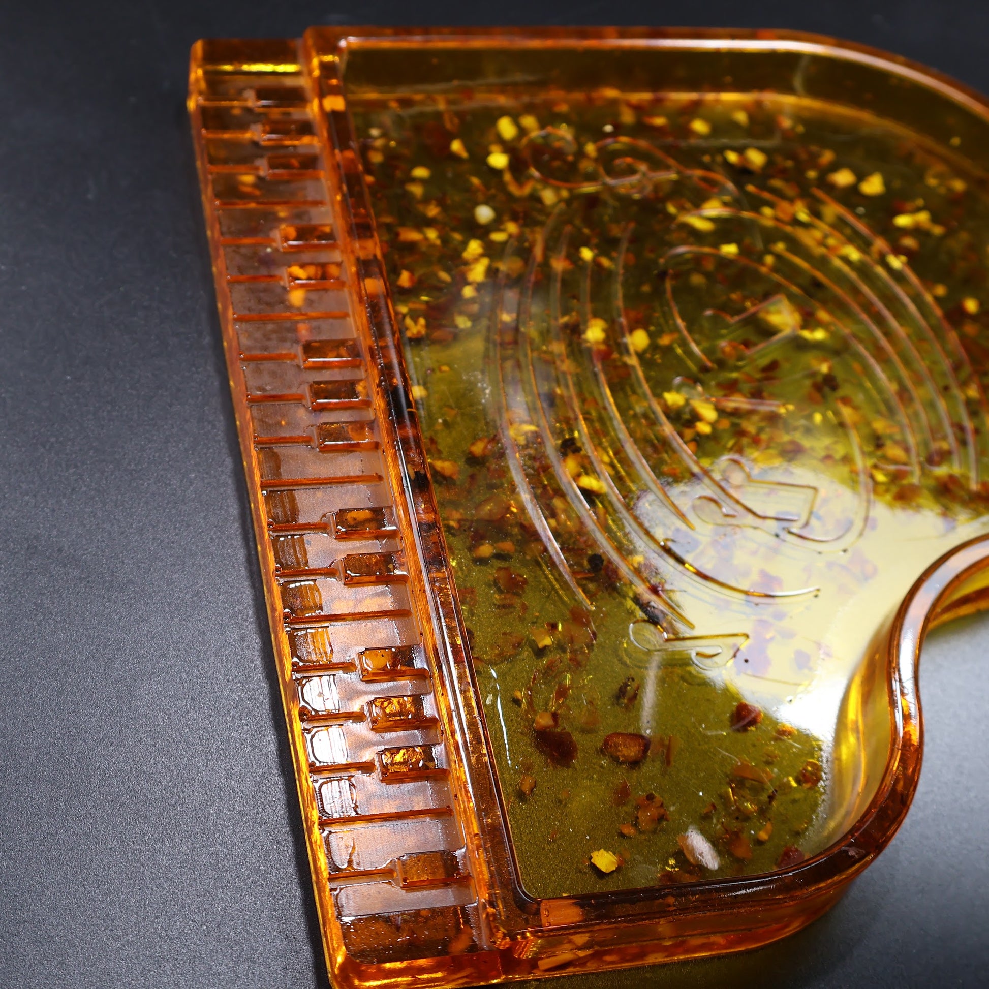Amber grand piano jewelry box open lid pianist gift KIZIMA