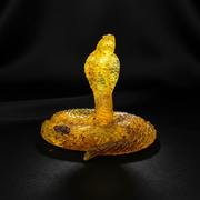 Cobra Baltic amber figurine, Halloween, by KIZIMA® — handmade in USA, additional view