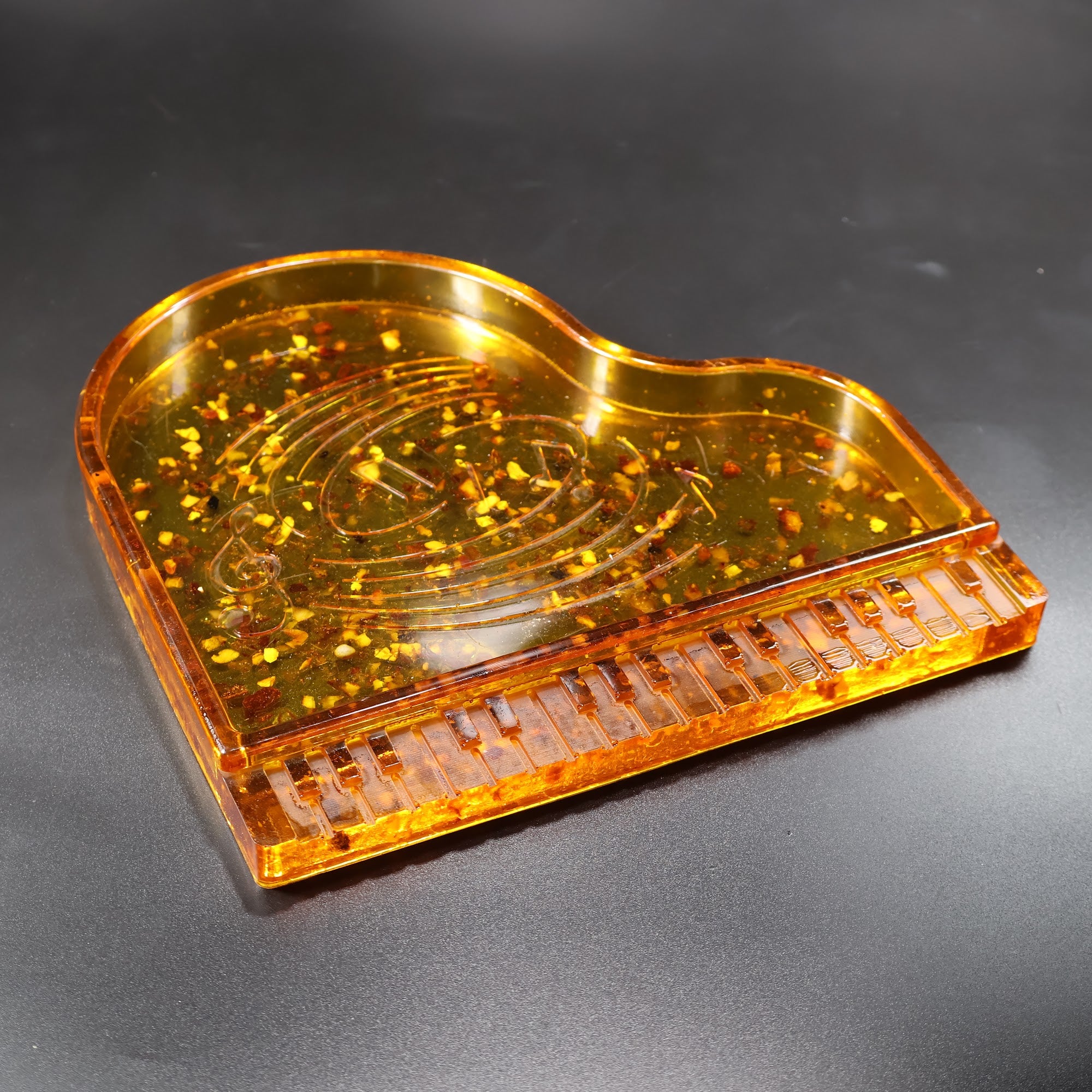 Baltic amber grand piano trinket box KIZIMA handmade New York