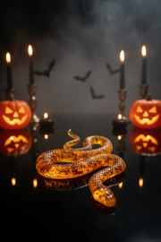 Magical snake Baltic amber figurine by KIZIMA® — handmade in USA, additional view