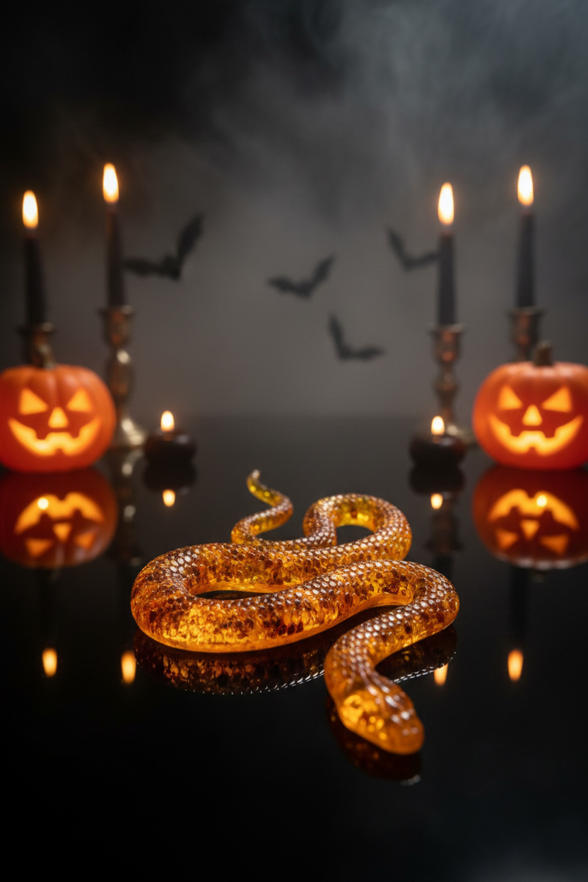 Made in USA Natural Baltic Amber Magical Snake Figurine KIZIMA®
