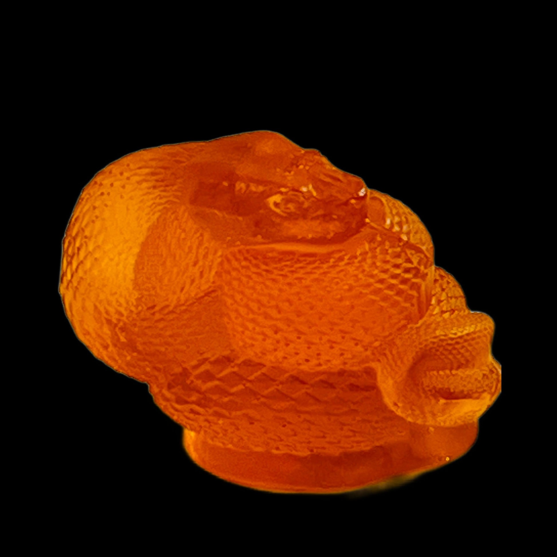 Baltic amber zodiac snake statue by KIZIMA® — genuine amber gift, made in USA, close-up