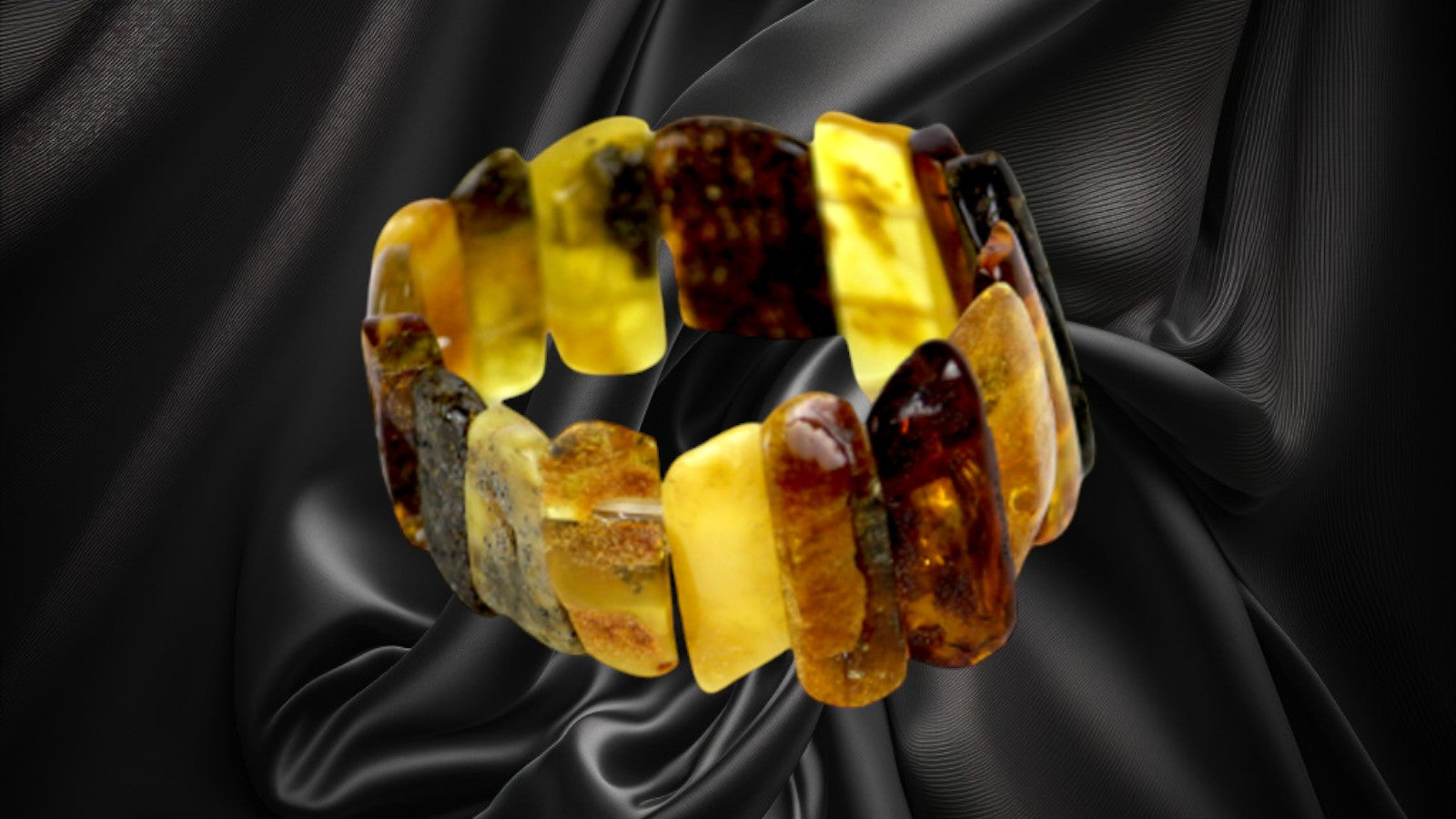 USA Bracelet Multi-colored Baltic amber gift for a woman Handmade KIZIMA