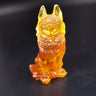 Handcrafted natural Baltic amber wolf figurine made in USA by KIZIMA