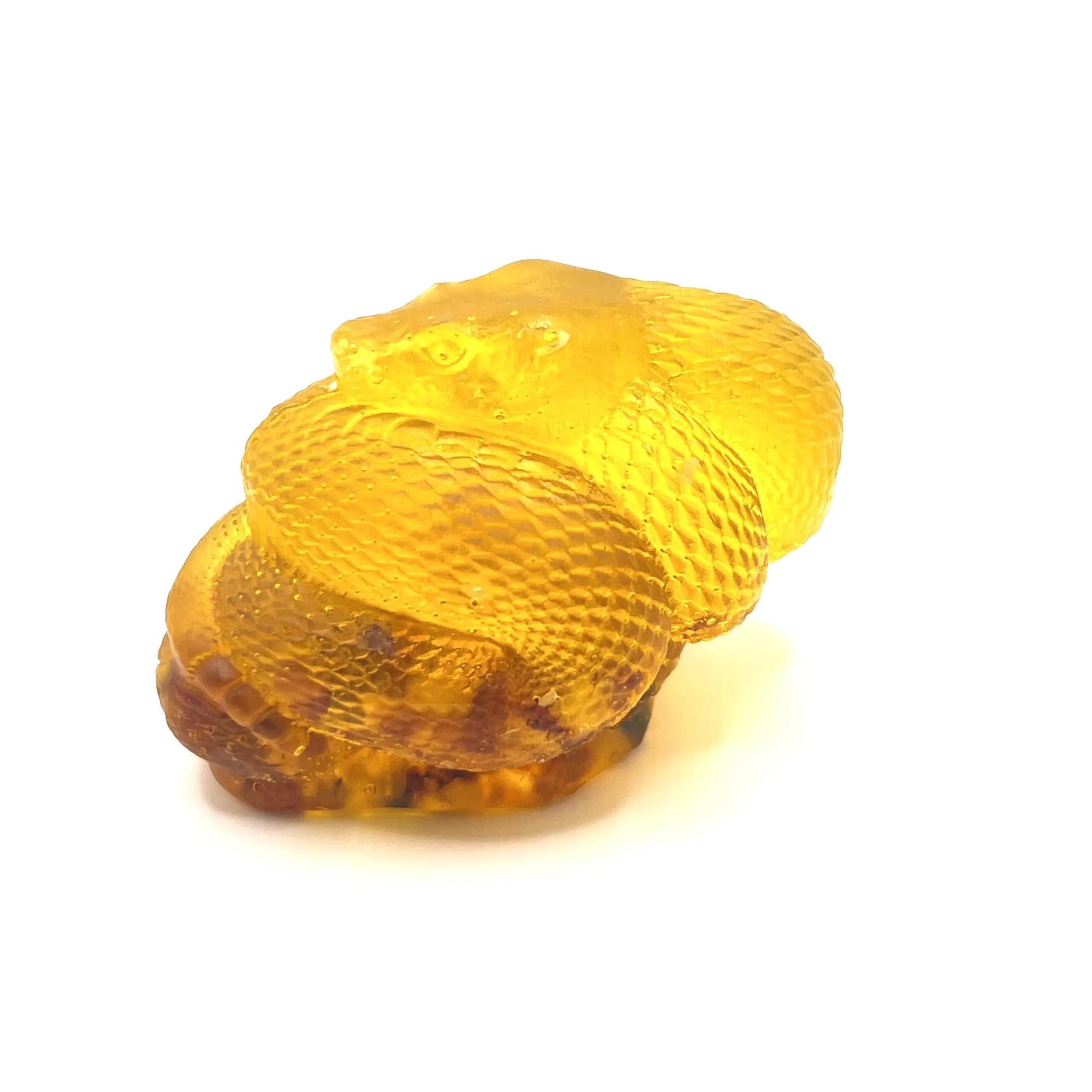 Made in USA – Snake Figurine | Amber Resin Decor