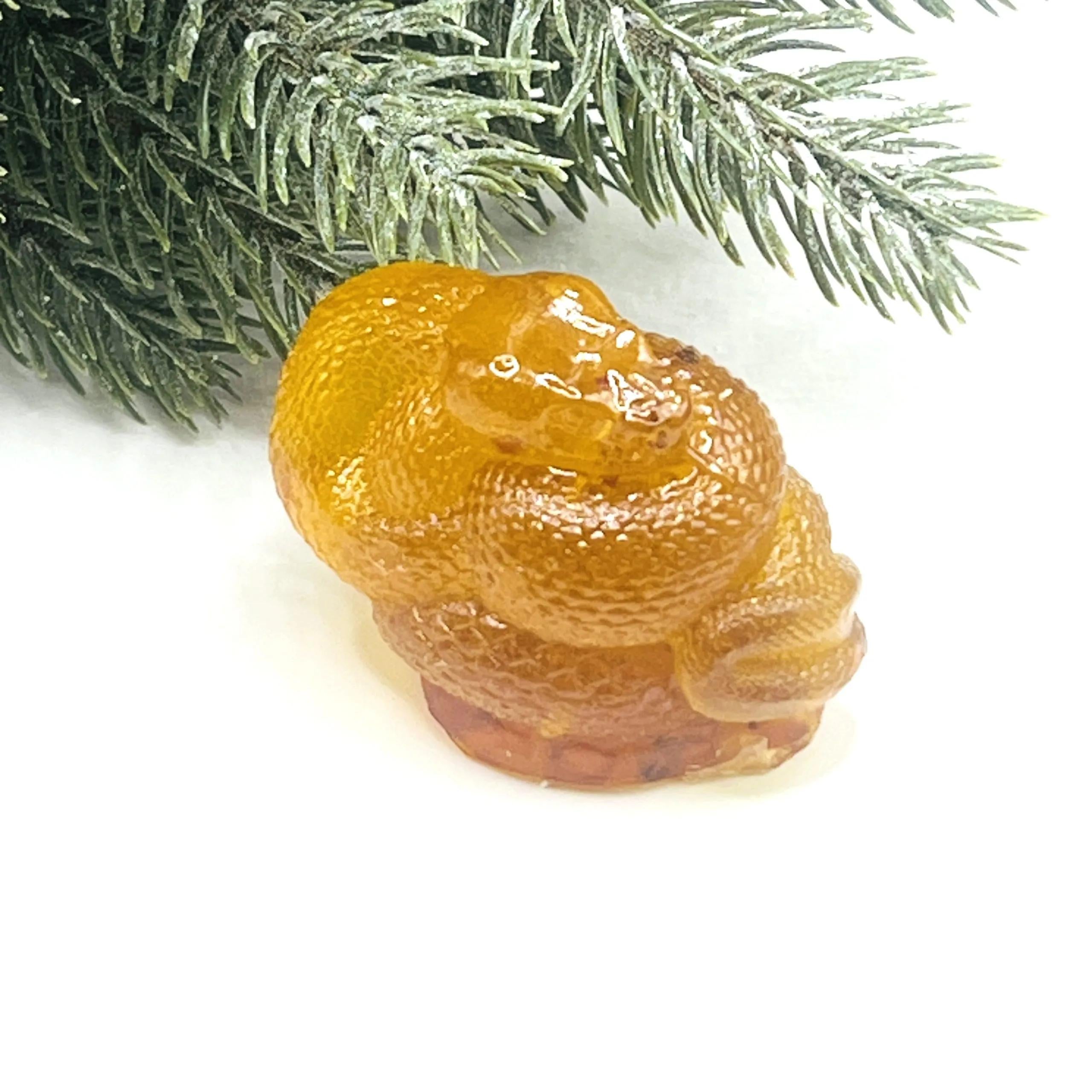 Made in USA – Snake Figurine | Amber Resin Decor