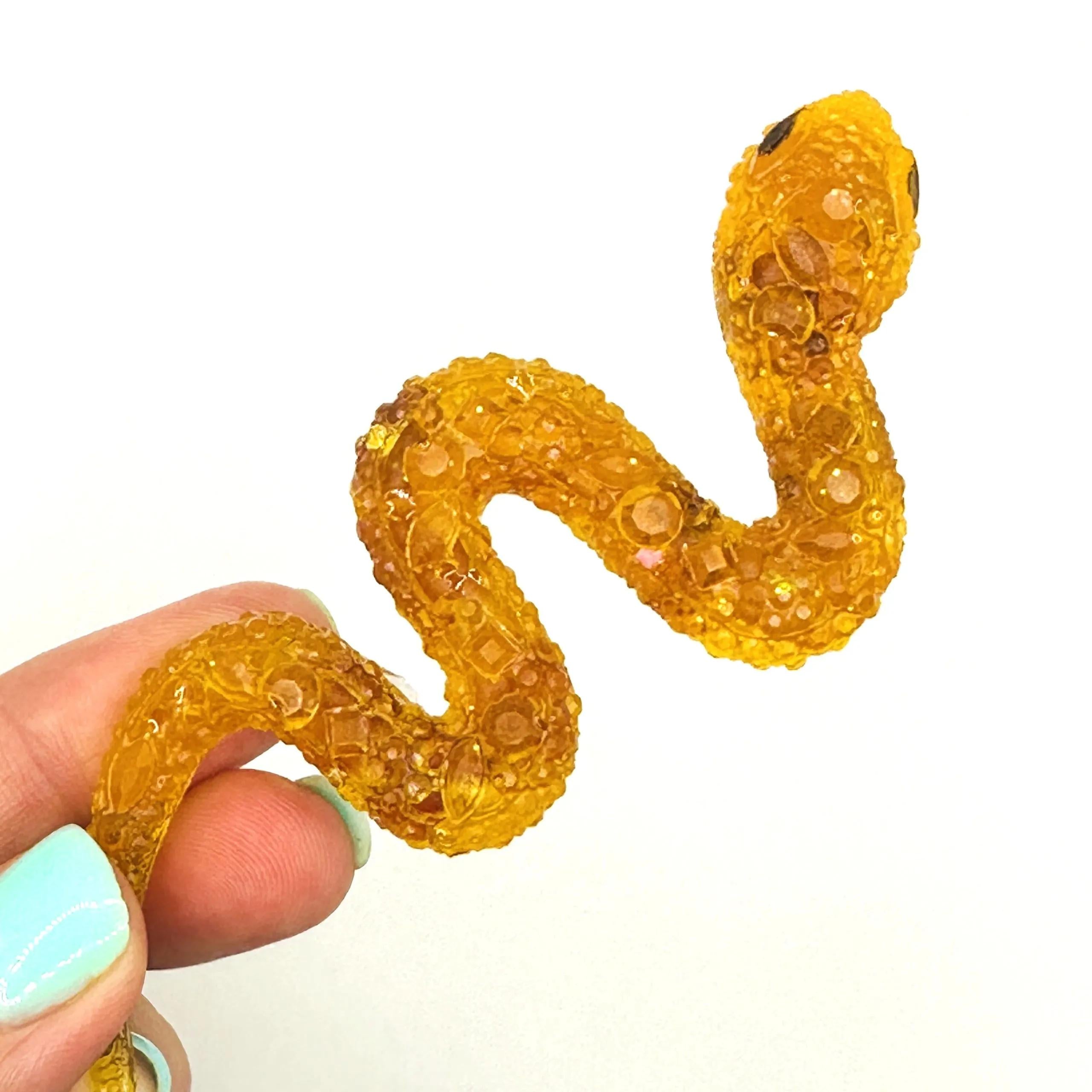 USA Handmade 2025 Christmas Amber BROOCH SNAKE Trend Year of the Snake Gift Valentine's Day Gift Kizima