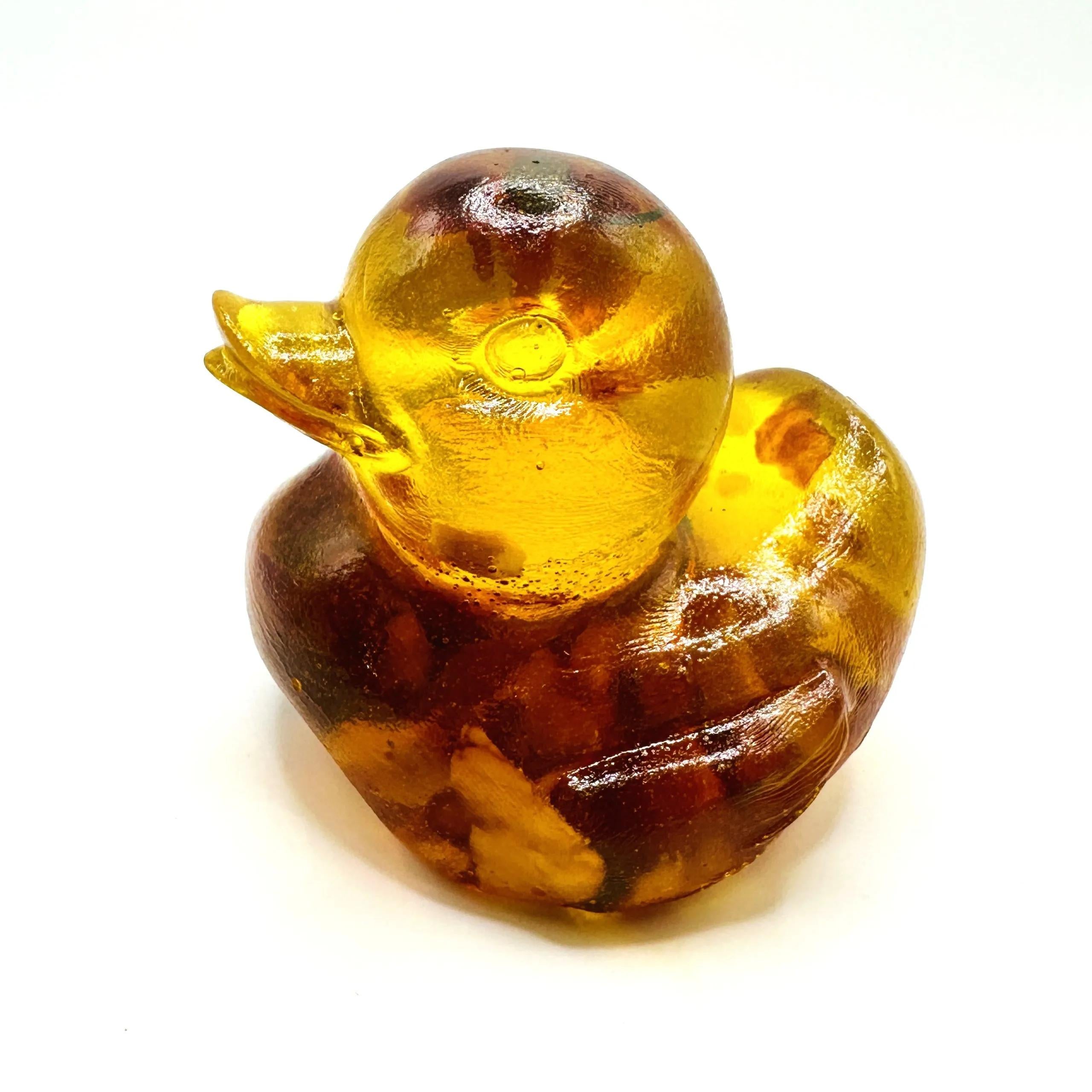 USA Handmade Figurine Souvenir Baltic amber Duck Handmade Statuette Duck Sculpture Home decor Souvenir Gift Unique Amber KIZIMA